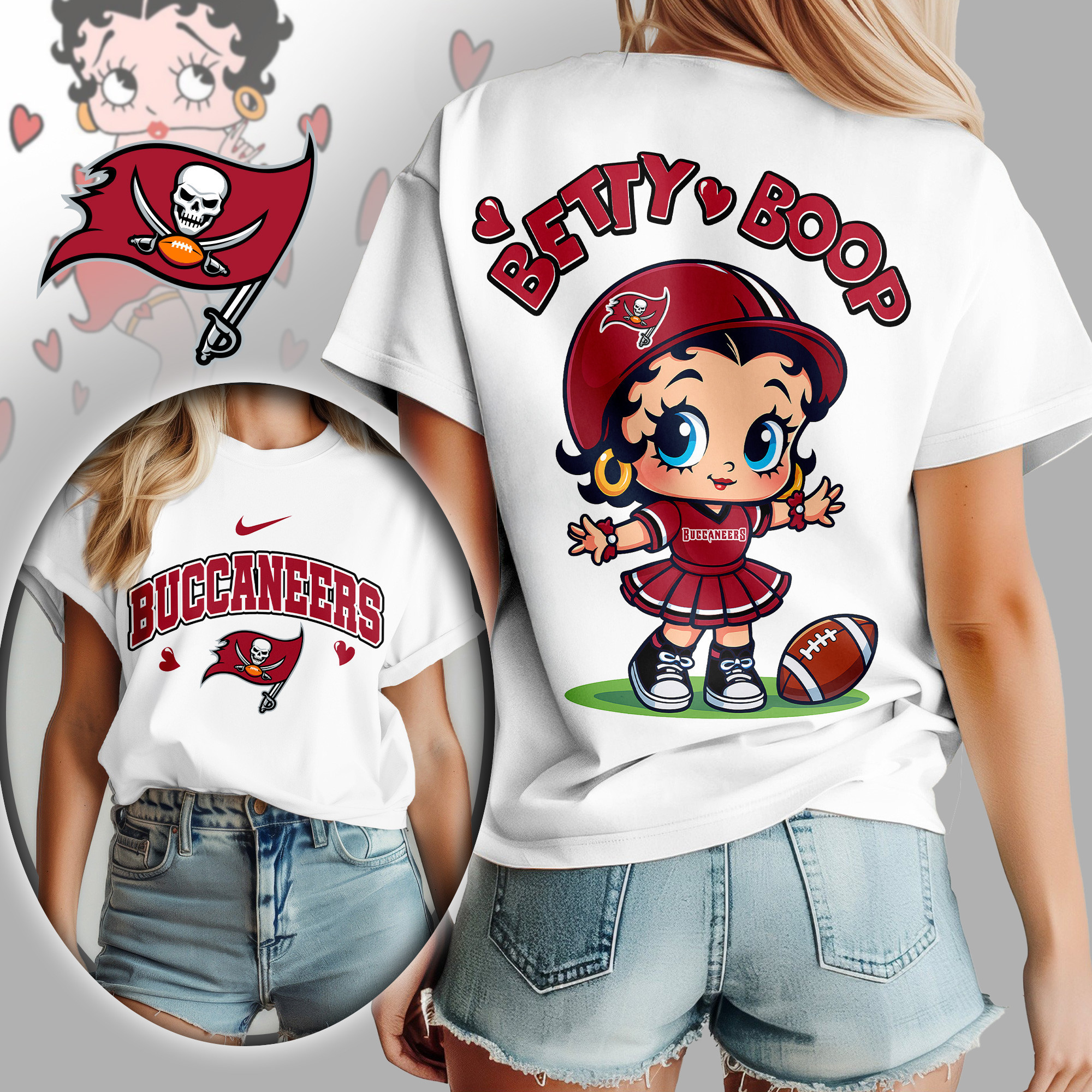 Tampa Bay Buccaneers | Premium NFL Betty Boop Women's Shirt TD