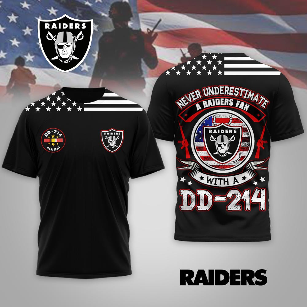 Las Vegas Raiders | Premium NFL DD-214 Alumni 3D Shirt MM