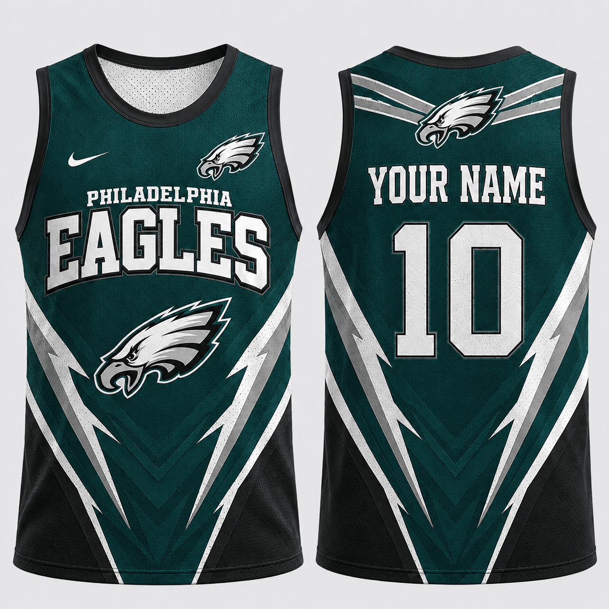 Philadelphia Eagles | Premium NFL Personalized Name Number Fan Pride Tank Top TD
