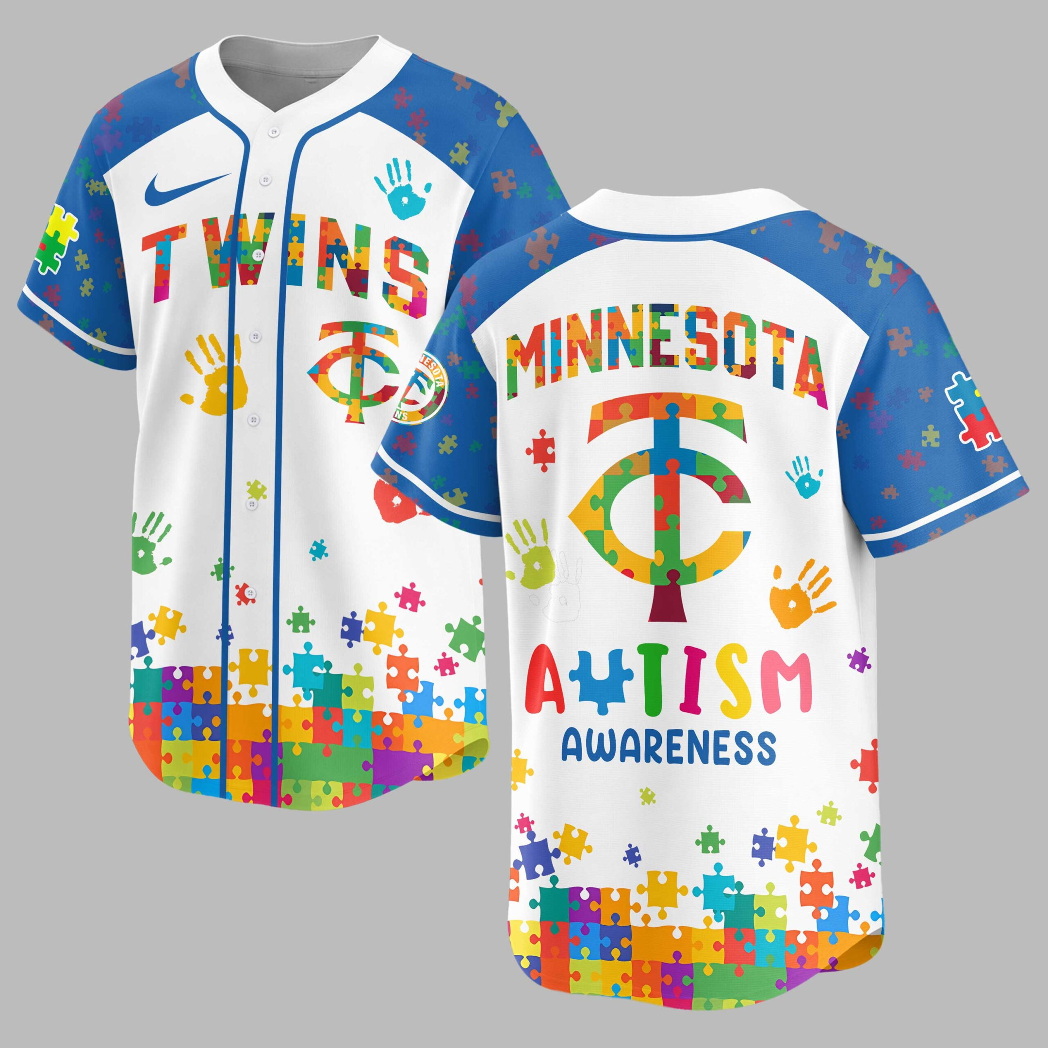 Minnesota Twins | MLB x Autism Awareness Puzzle Premium Jersey