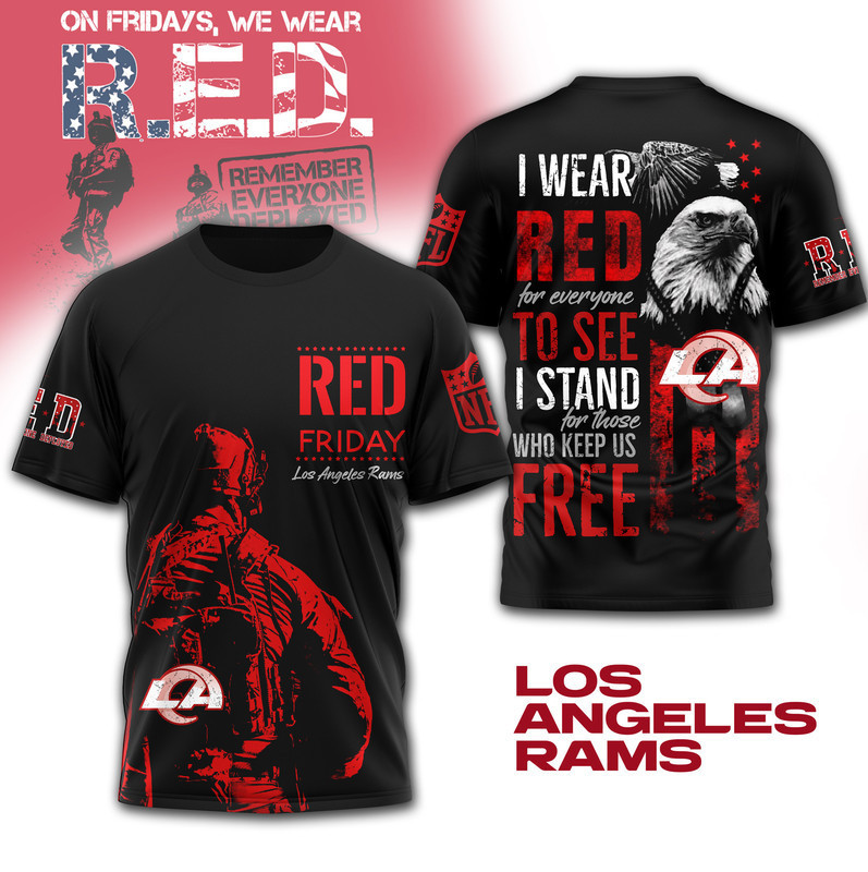 Los Angeles Rams | Premium NFL RED Friday 3D Shirt HY
