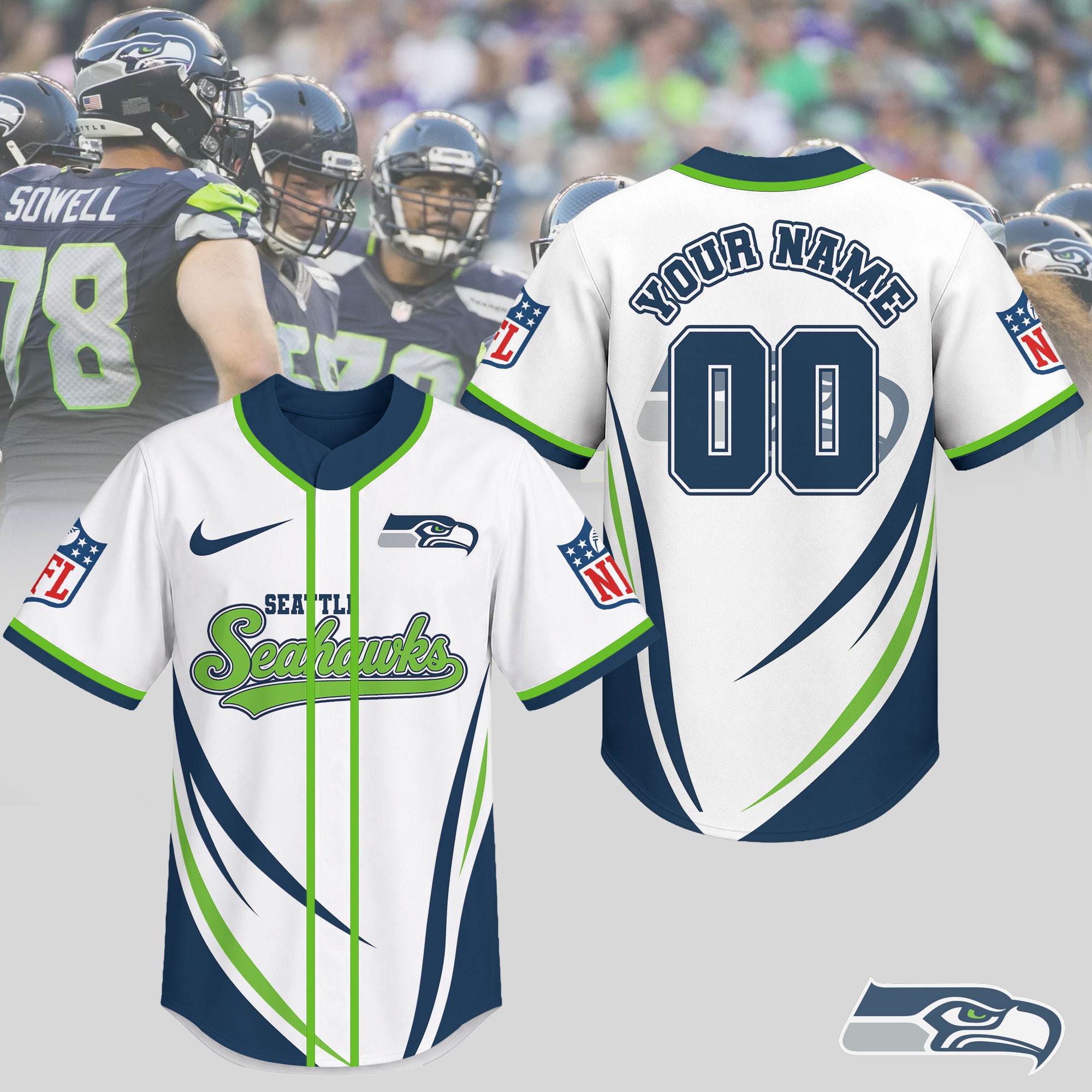 Seattle Seahawks | Premium NFL Game Day Ready Jersey NTH1