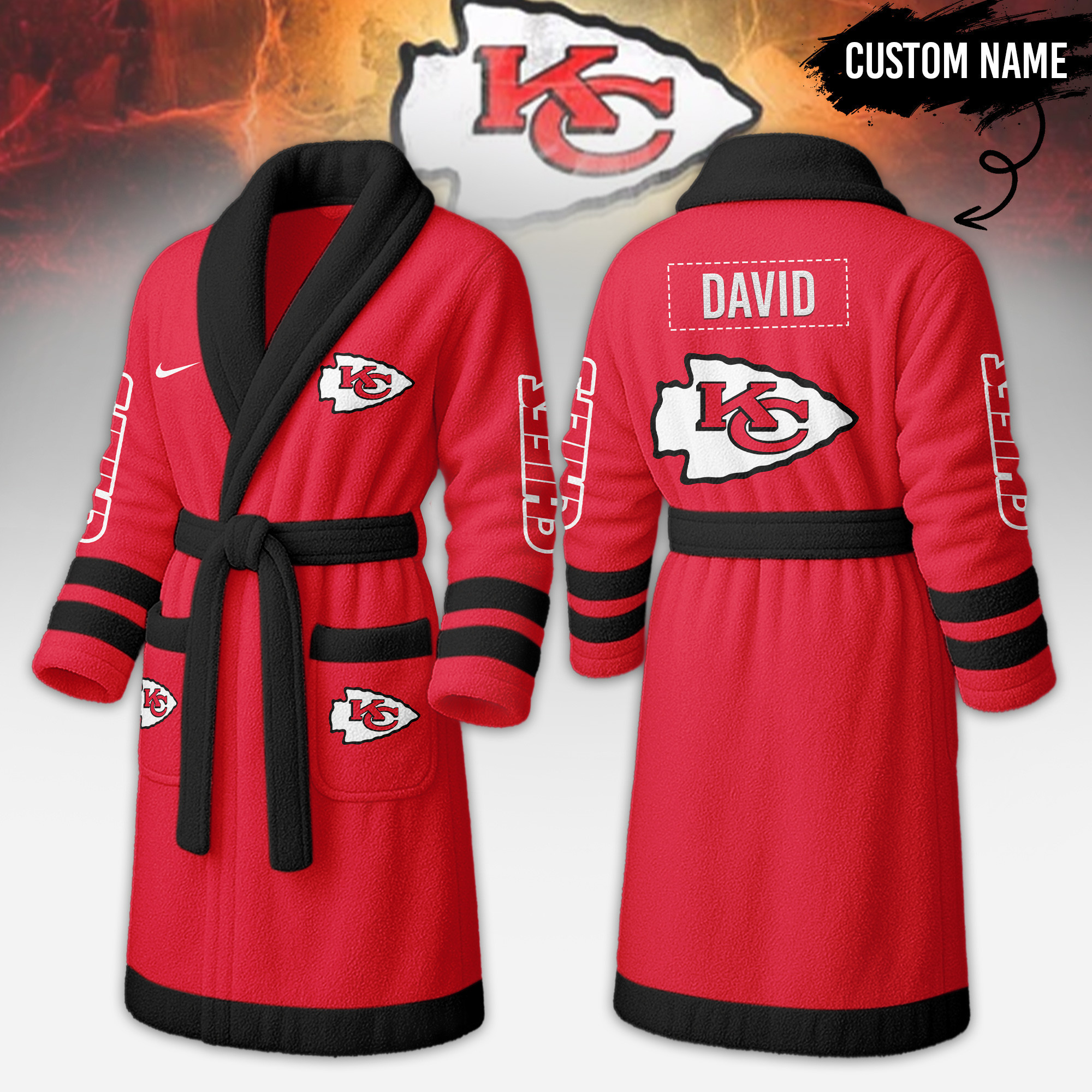Kansas City Chiefs | Premium NFL Fleece Bathrobe TD