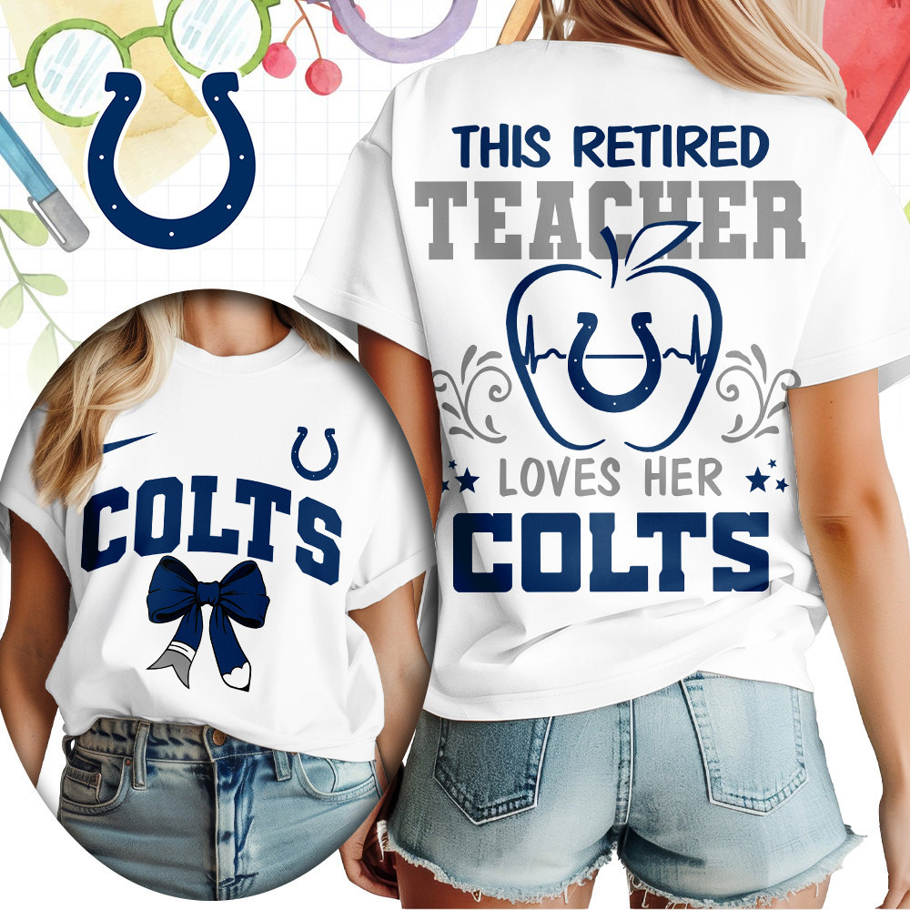 Indianapolis Colts | Premium NFL Retired Teacher Women T-Shirt TD