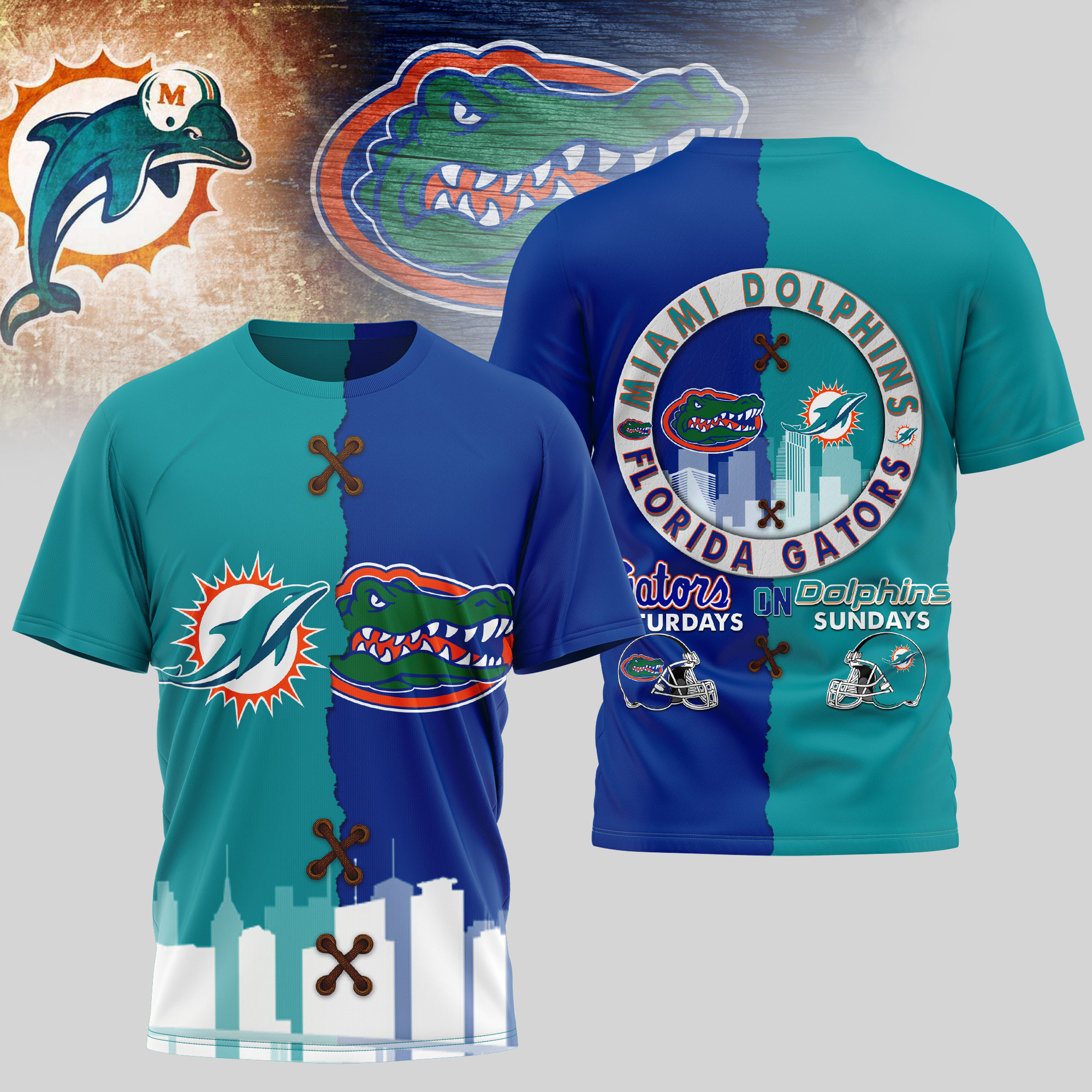 Miami Dolphins | Premium NFL x NCAA 3D T-shirt TD