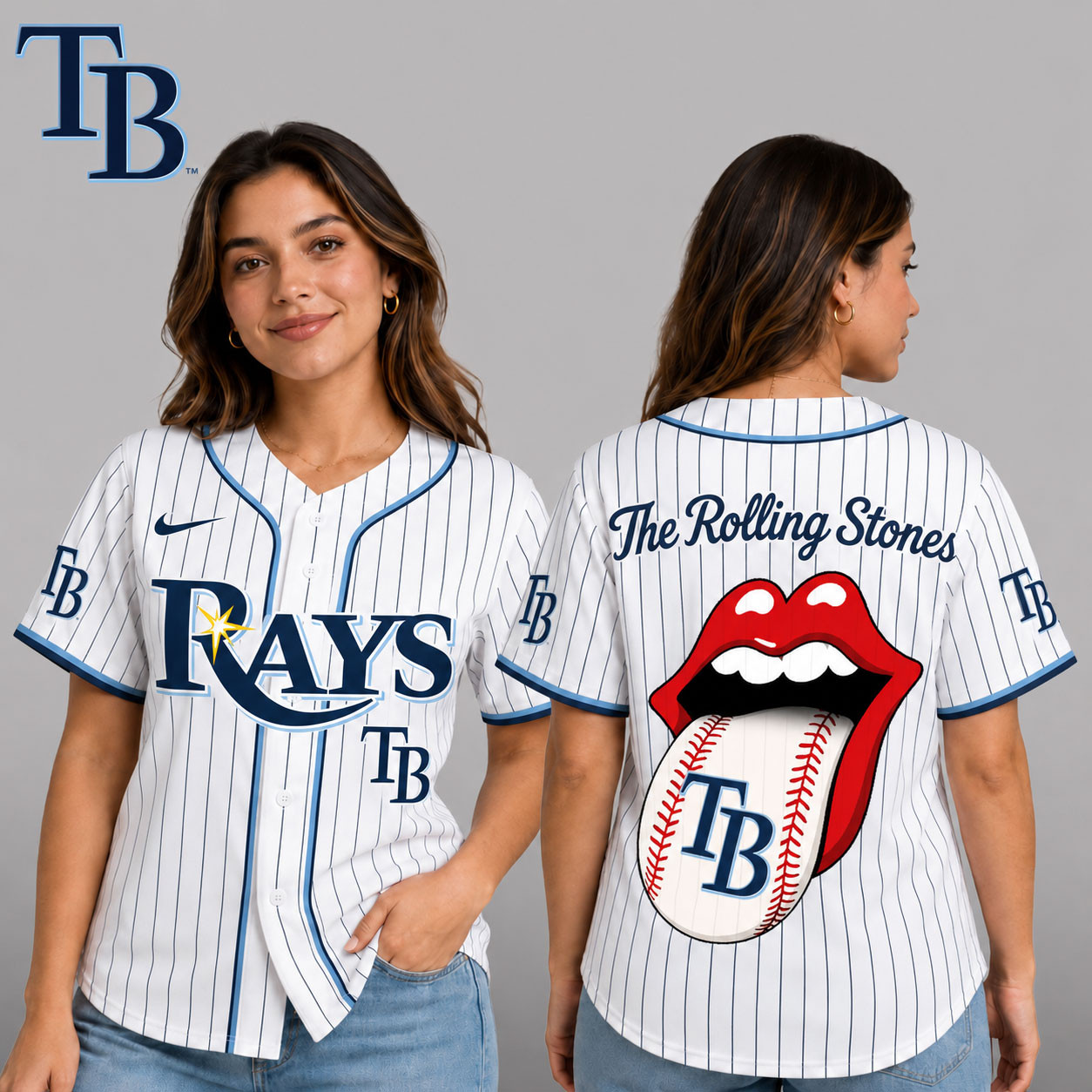Tampa Bay Rays | Premium MLB The Rolling Stones Jersey Shirt TD