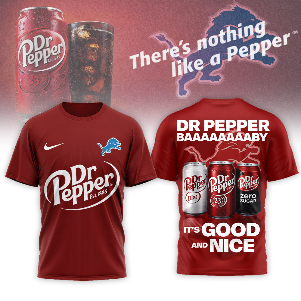 Detroit Lions | Premium NFL Dr Pepper 3D Shirt NP