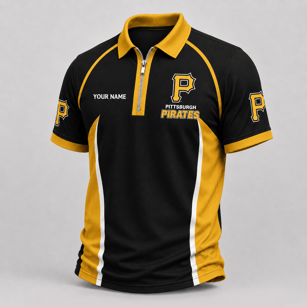 Pittsburgh Pirates | Premium MLB Performance Zipper Polo Shirt