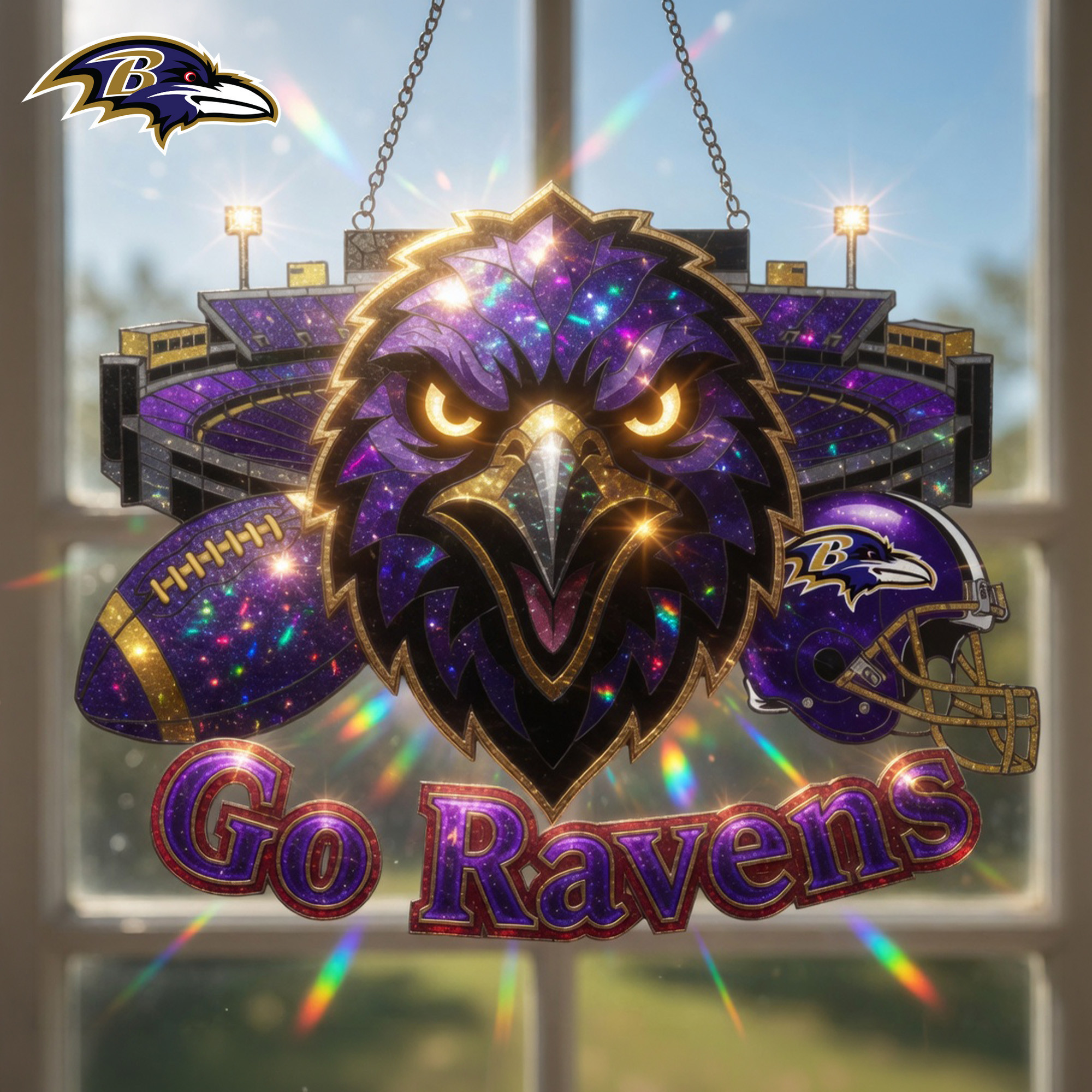 Baltimore Ravens | Premium NFL Game Day Suncatcher NY