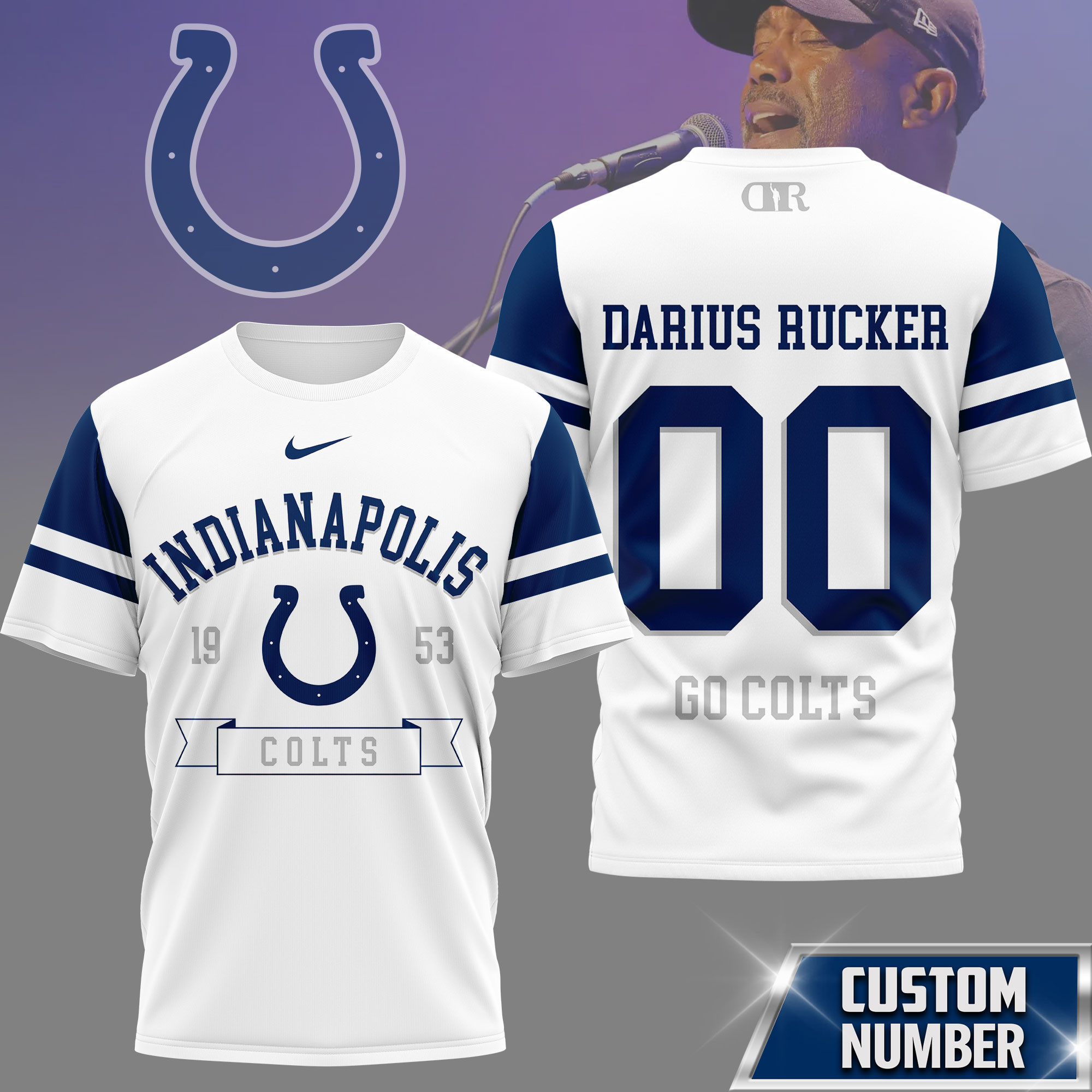 Indianapolis Colts | Premium NFL Darius Rucker Fan 3D Shirt NY