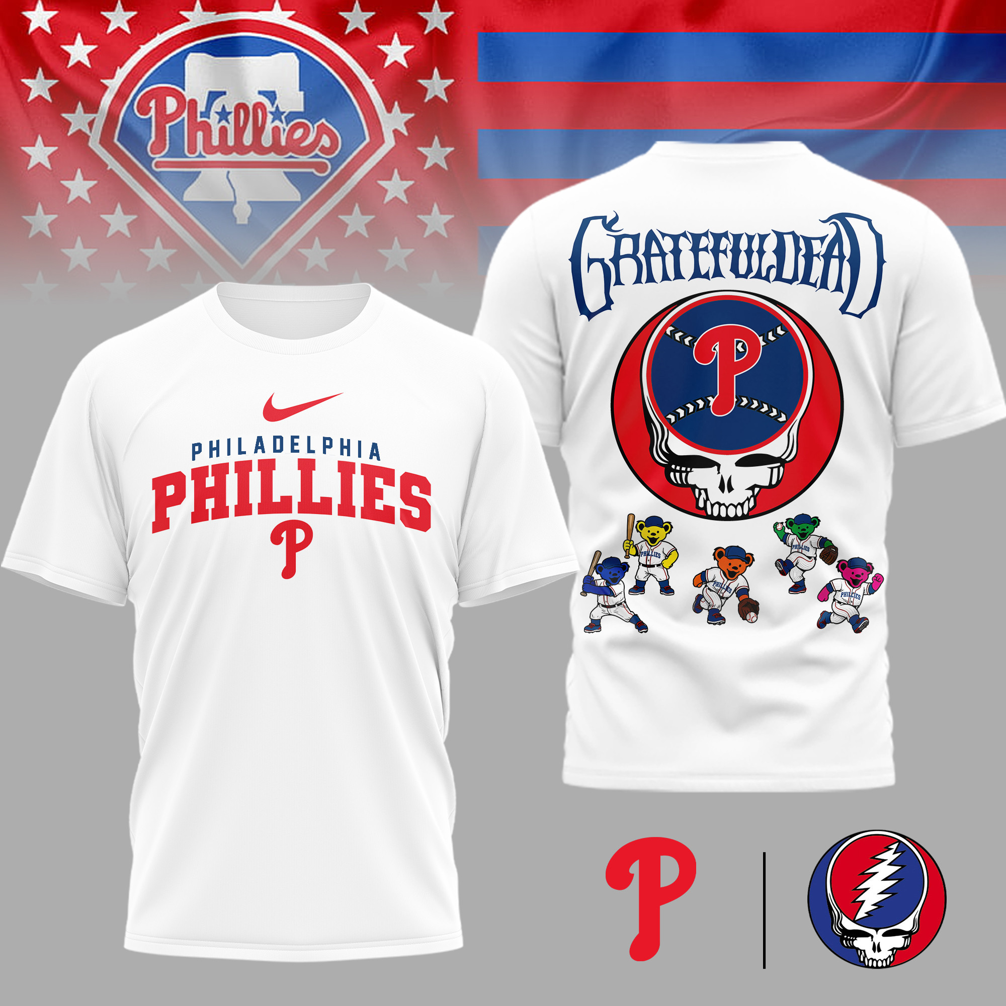Philadelphia Phillies | Premium MLB Deadhead 3D Shirt TD