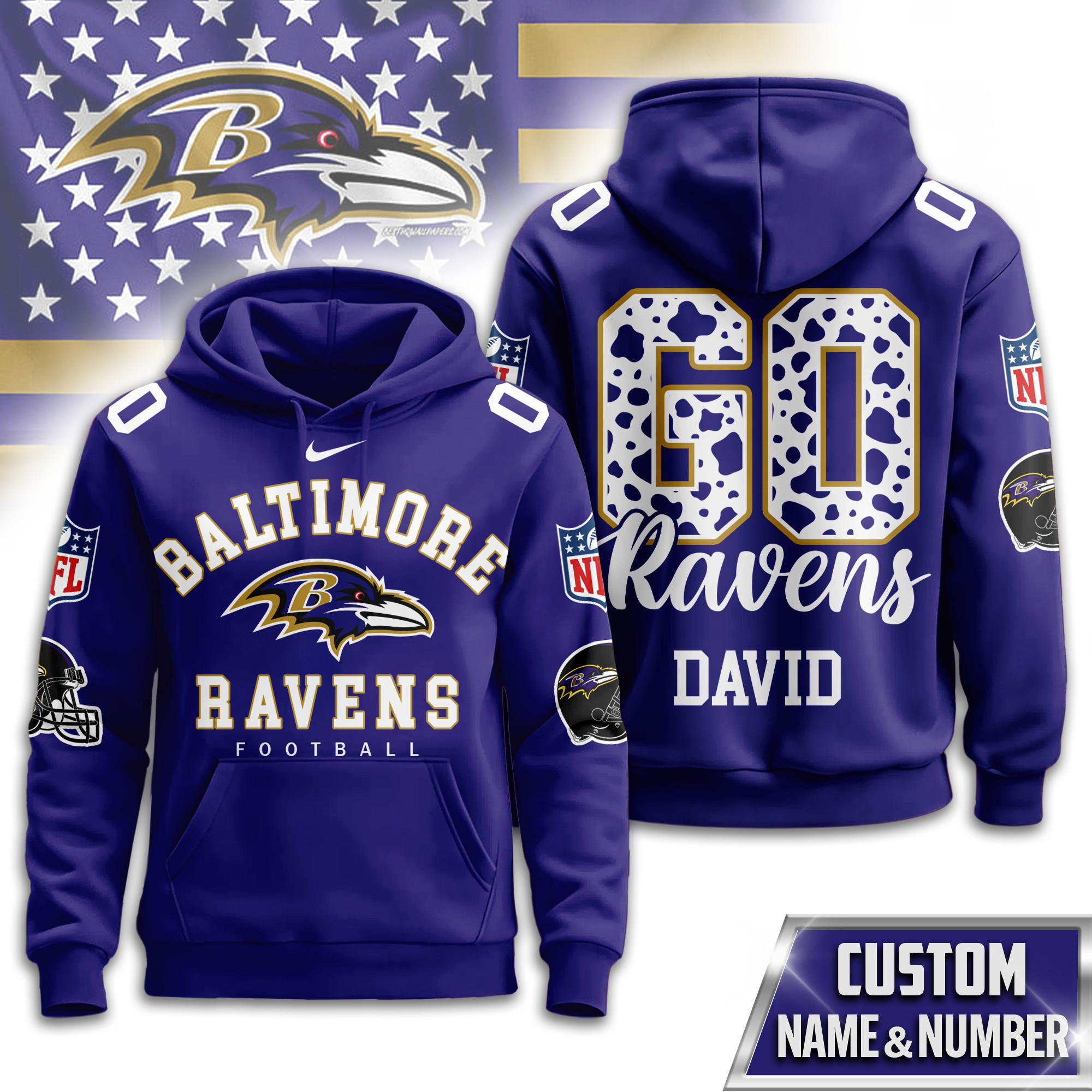 Baltimore Ravens | Premium NFL Custom Game Day Hoodie TD