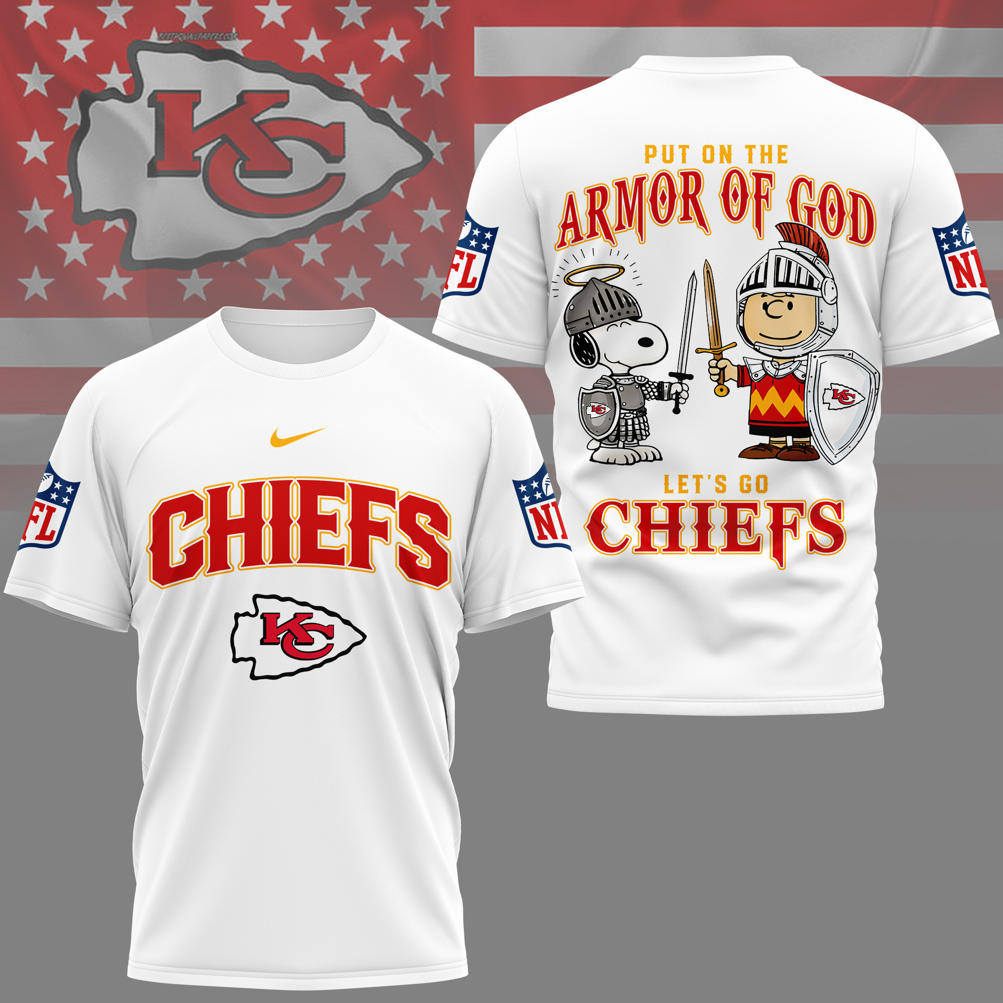 Kansas City Chiefs | Premium NFL Armor of God 3D Shirt NY