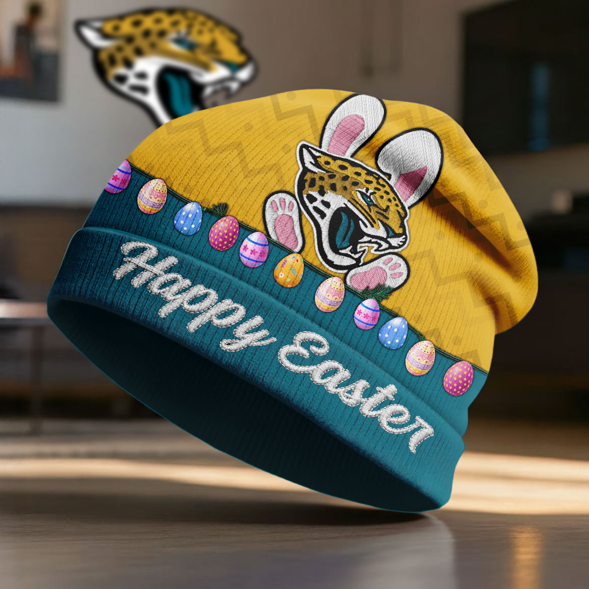 Jacksonville Jaguars | Premium NFL Happy Easter Beanie Hat NY