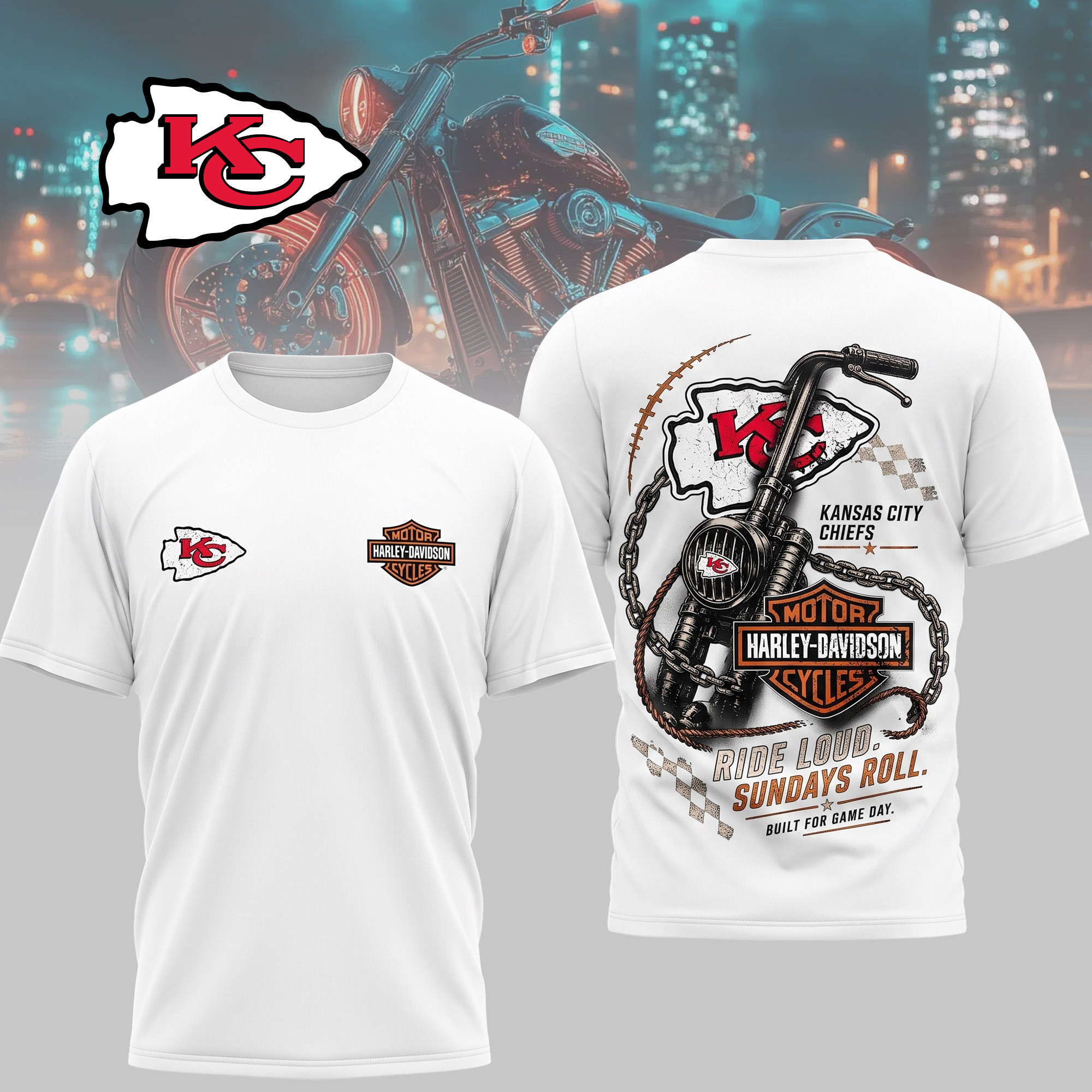 Kansas City Chiefs | Premium NFL Ride & Football Team 3D Shirt NTH1
