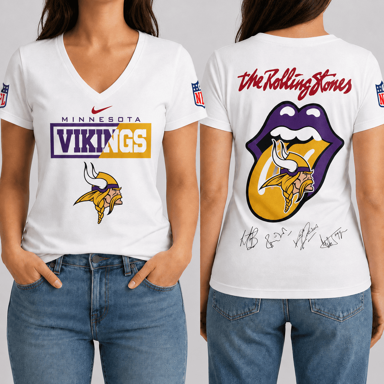 Minnesota Vikings | Premium NFL Rock 'n' Roll Spirit T-Shirt TD