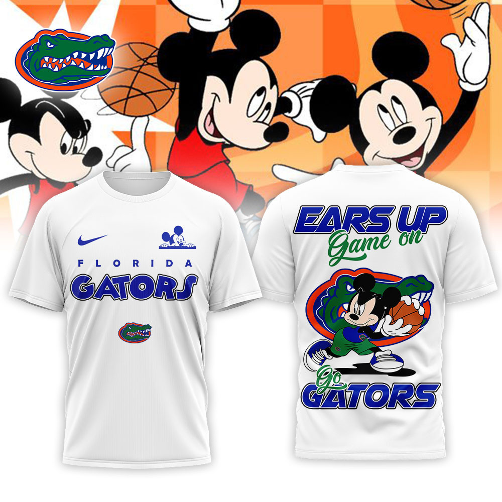 Florida Gators | Premium NCAA Mickey Ears Up Game On 3D T-Shirt NP