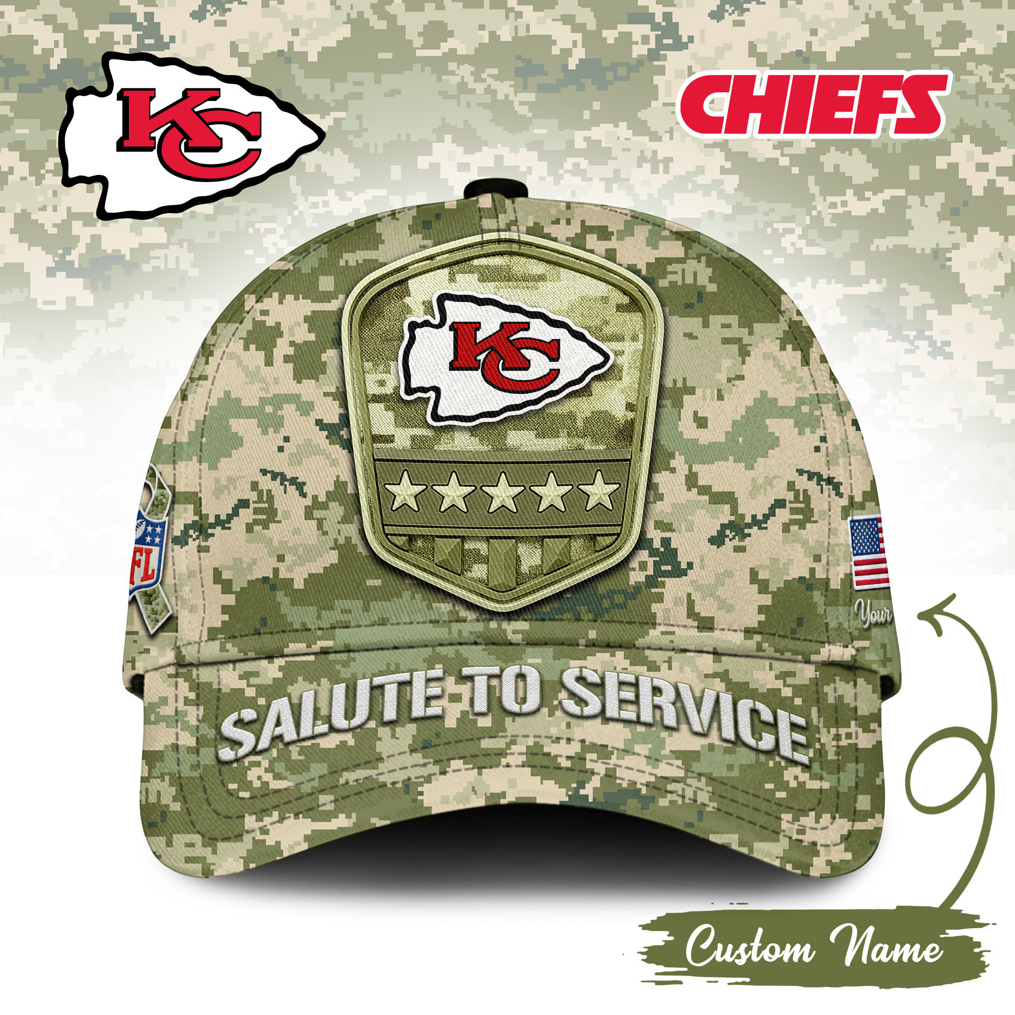 Kansas City Chiefs | Premium NFL Salute To Service Classic Cap TD