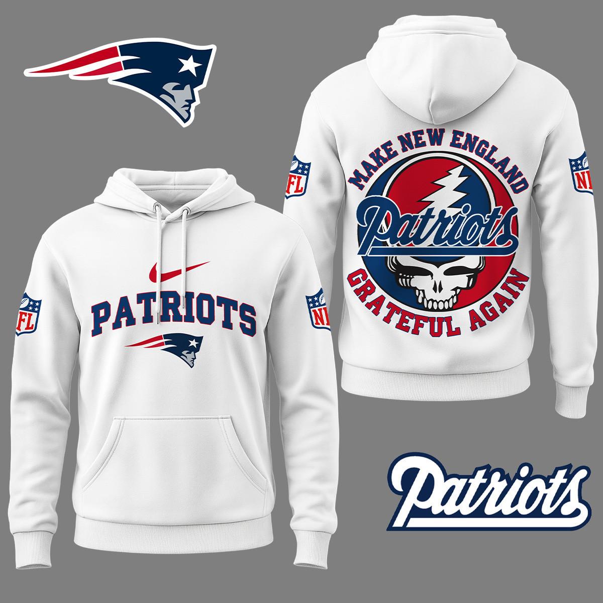 New England Patriots | Premium NFL Grateful Again Hoodie NY