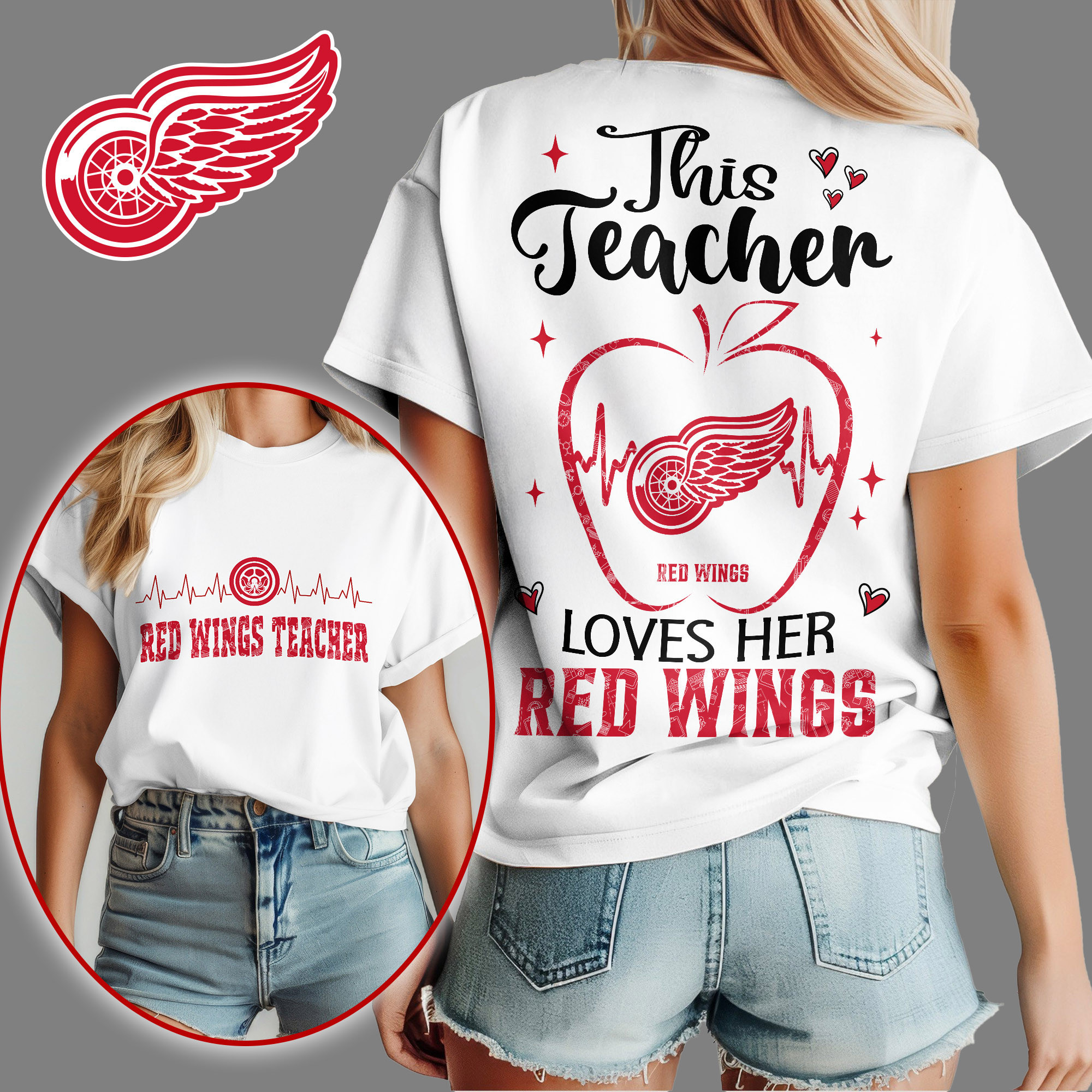 Detroit Red Wings | Premium NHL Teacher Appreciation Month Women's Shirt NY