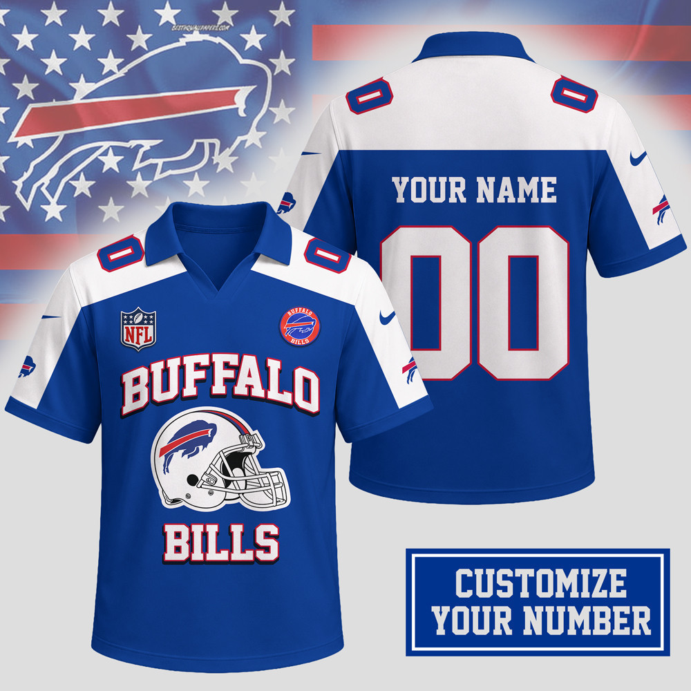 Buffalo Bills | Premium NFL Helmet Graphic Jersey NTH1