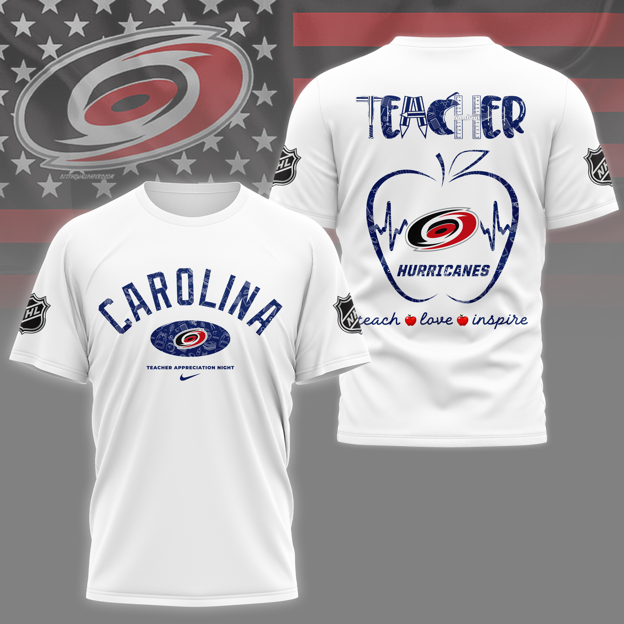 Carolina Hurricanes | Premium NHL Teacher Appreciation Day 3D Shirt NY