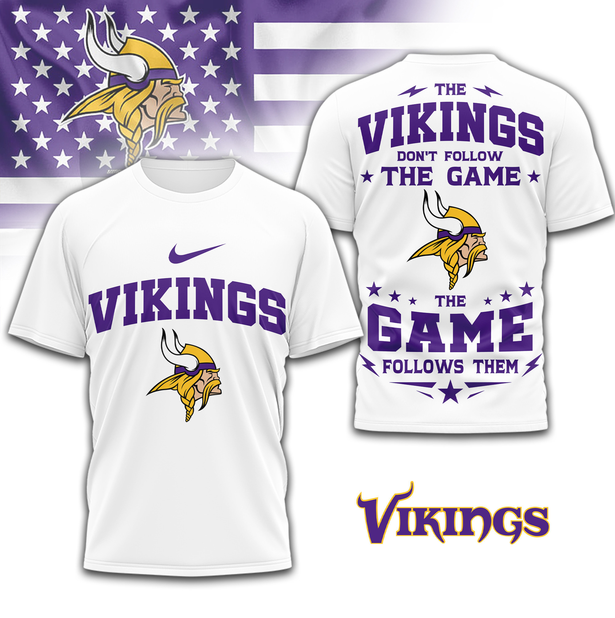 Minnesota Vikings | Premium NFL Rule The Field 3D Shirt TD