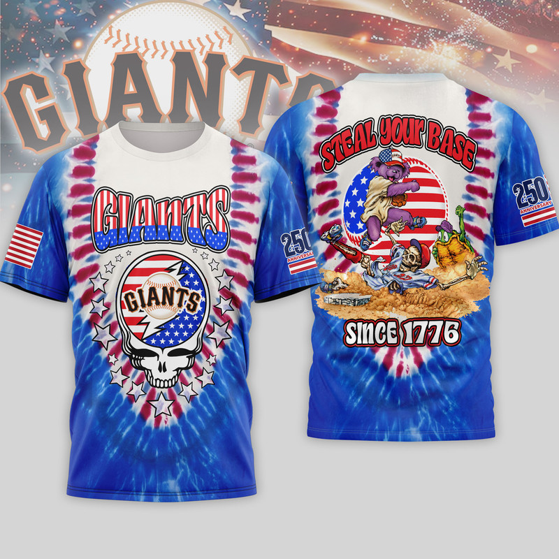 San Francisco Giants | Premium MLB Grateful Dead 250 Years Of America 3D Shirt HY