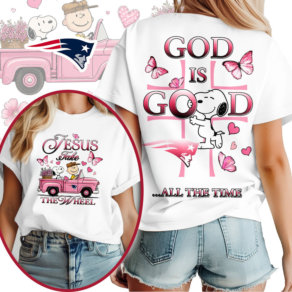 New England Patriots | Premium NFL Jesus Take The Wheel God Is Good 3D Shirt NTH1