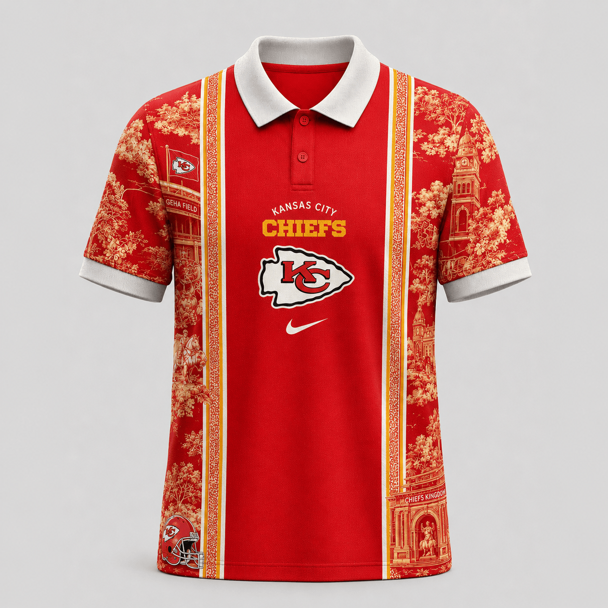 Kansas City Chiefs | Premium NFL Heritage Cityscape Polo Shirt for Loyal Fans TD