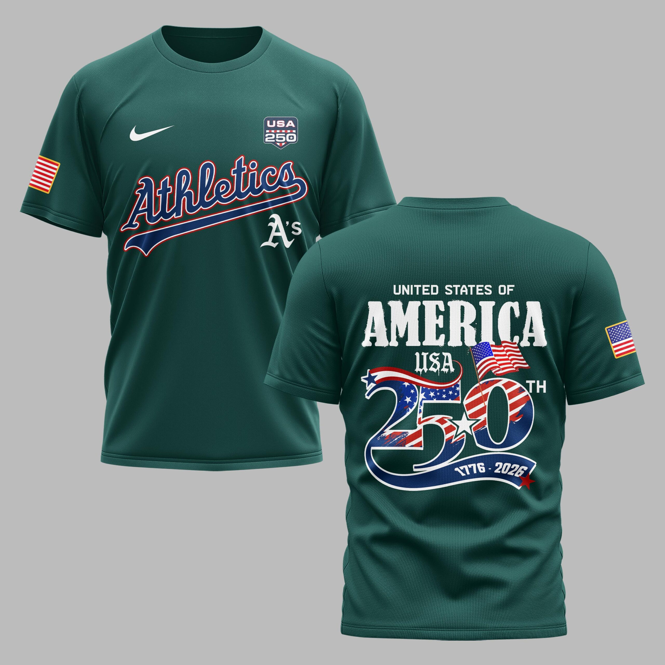 Oakland Athletics X 250 Years Of Freedom Premium T Shirt