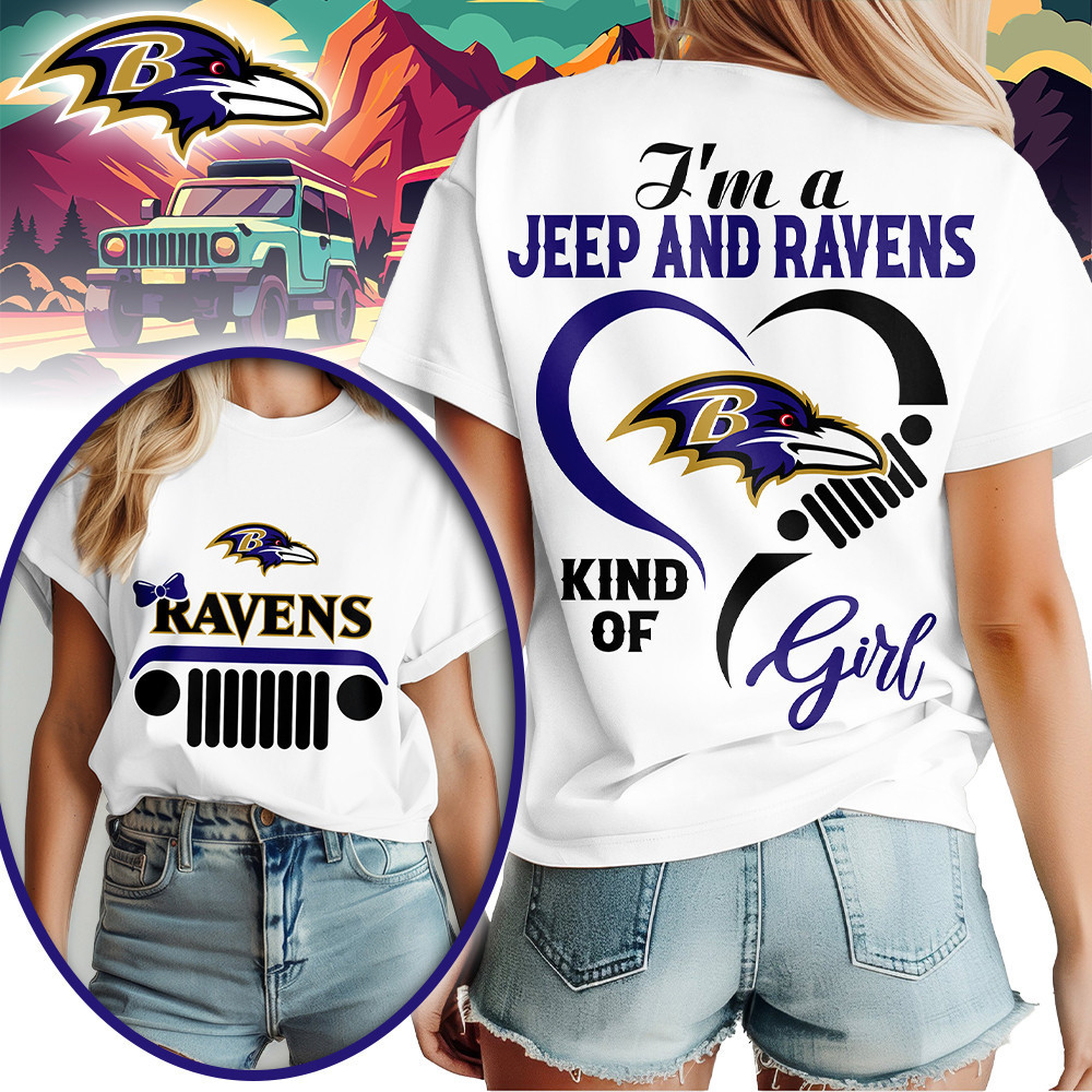 Baltimore Ravens | Premium NFL Jeep Girl Women's Shirt TD