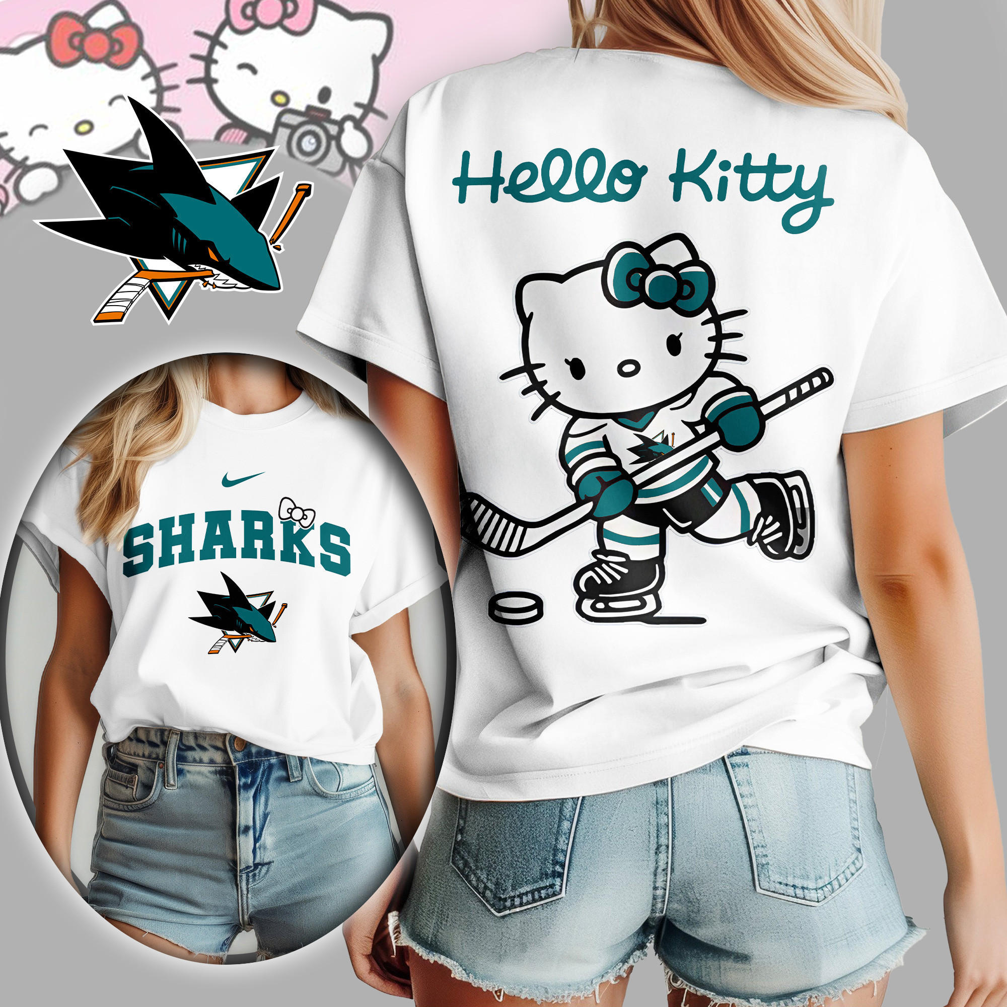 San Jose Sharks | Premium NHL x Hello Kitty Women Shirt TD