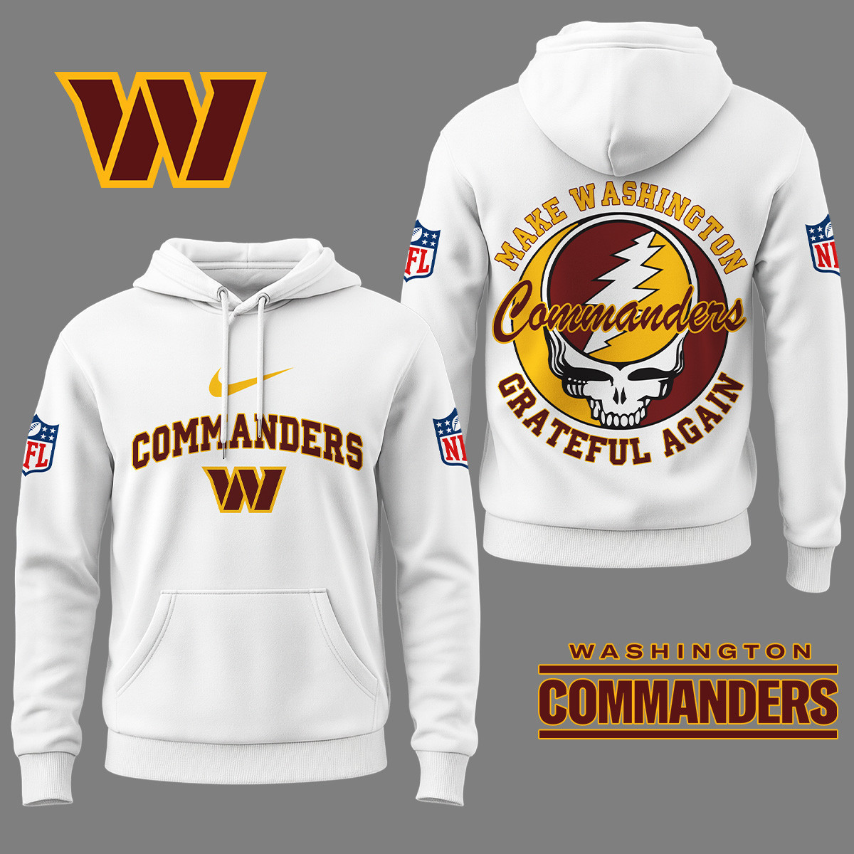 Washington Commanders | Premium NFL Grateful Again Hoodie NY