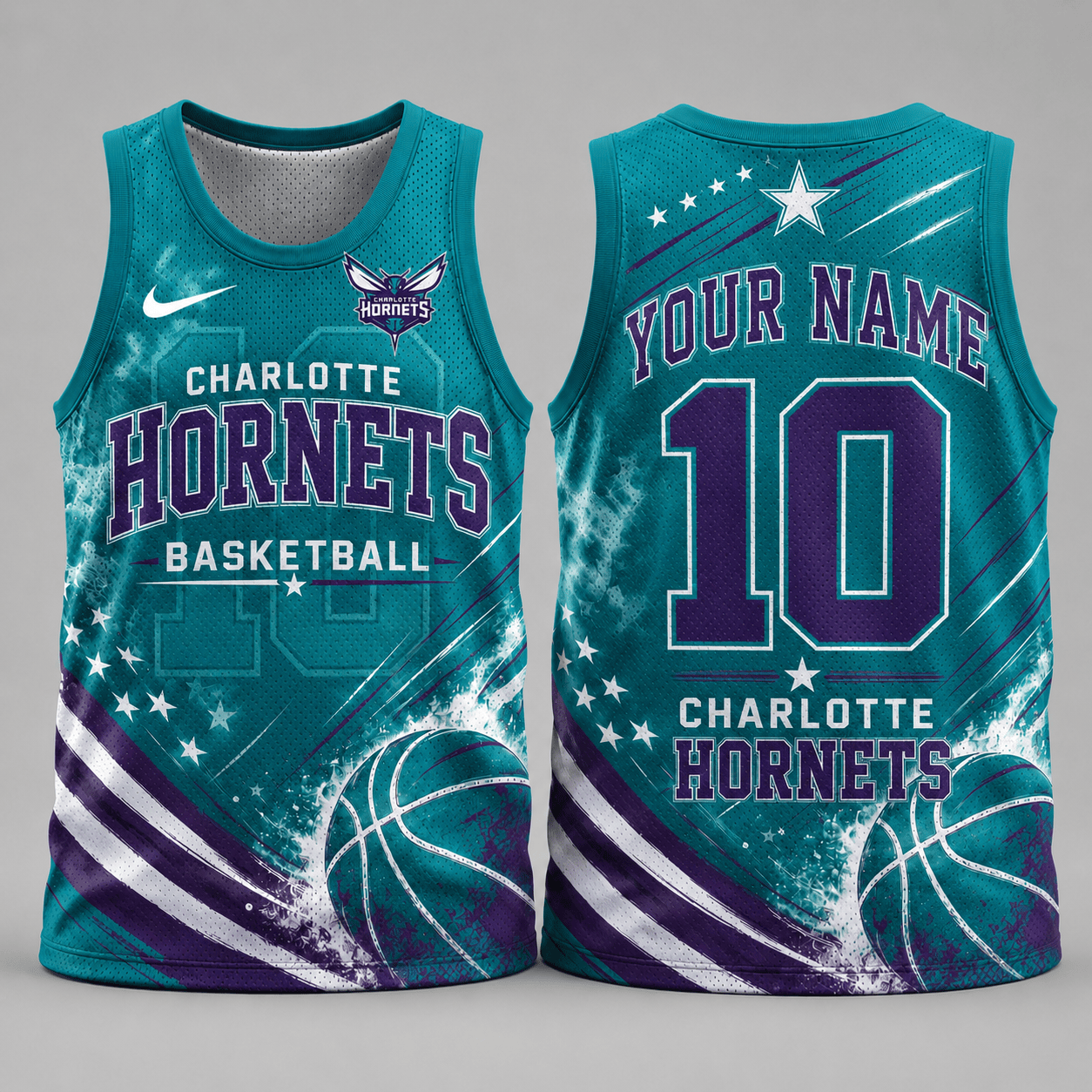 Charlotte Hornets | Premium NBA Personalized Fan Pride Basketball Tank Top TD