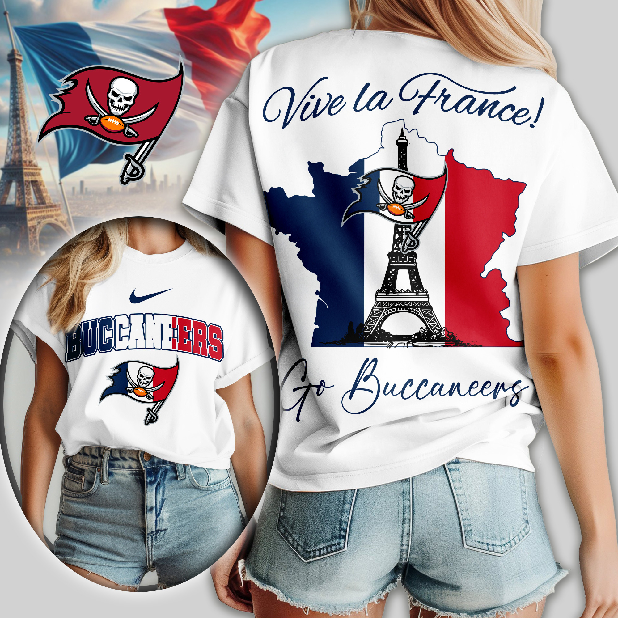 Tampa Bay Buccaneers | Premium NFL France Women Shirt TD