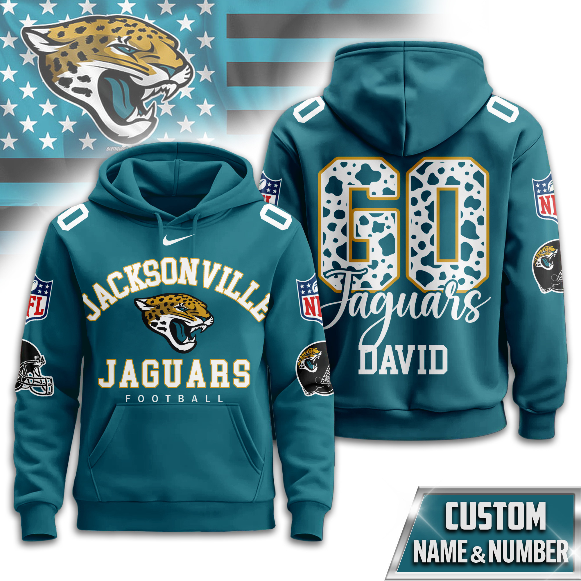 Jacksonville Jaguars | Premium NFL Custom Game Day Hoodie TD