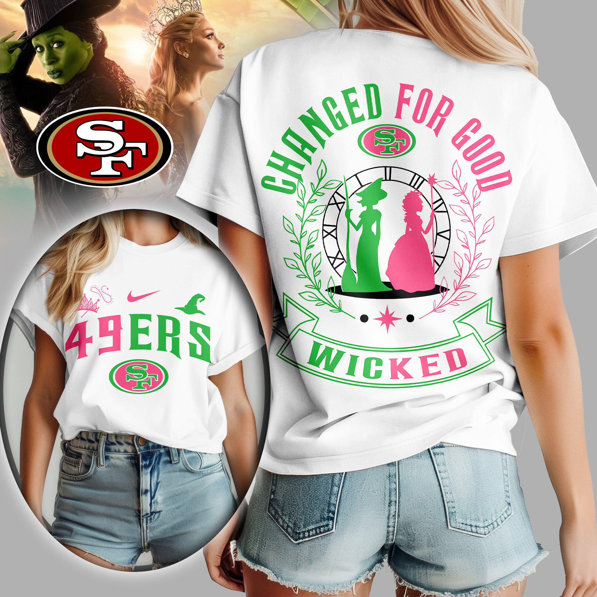 San Francisco 49ers | Premium NFL Wicked Changed For Good Women Shirt TD