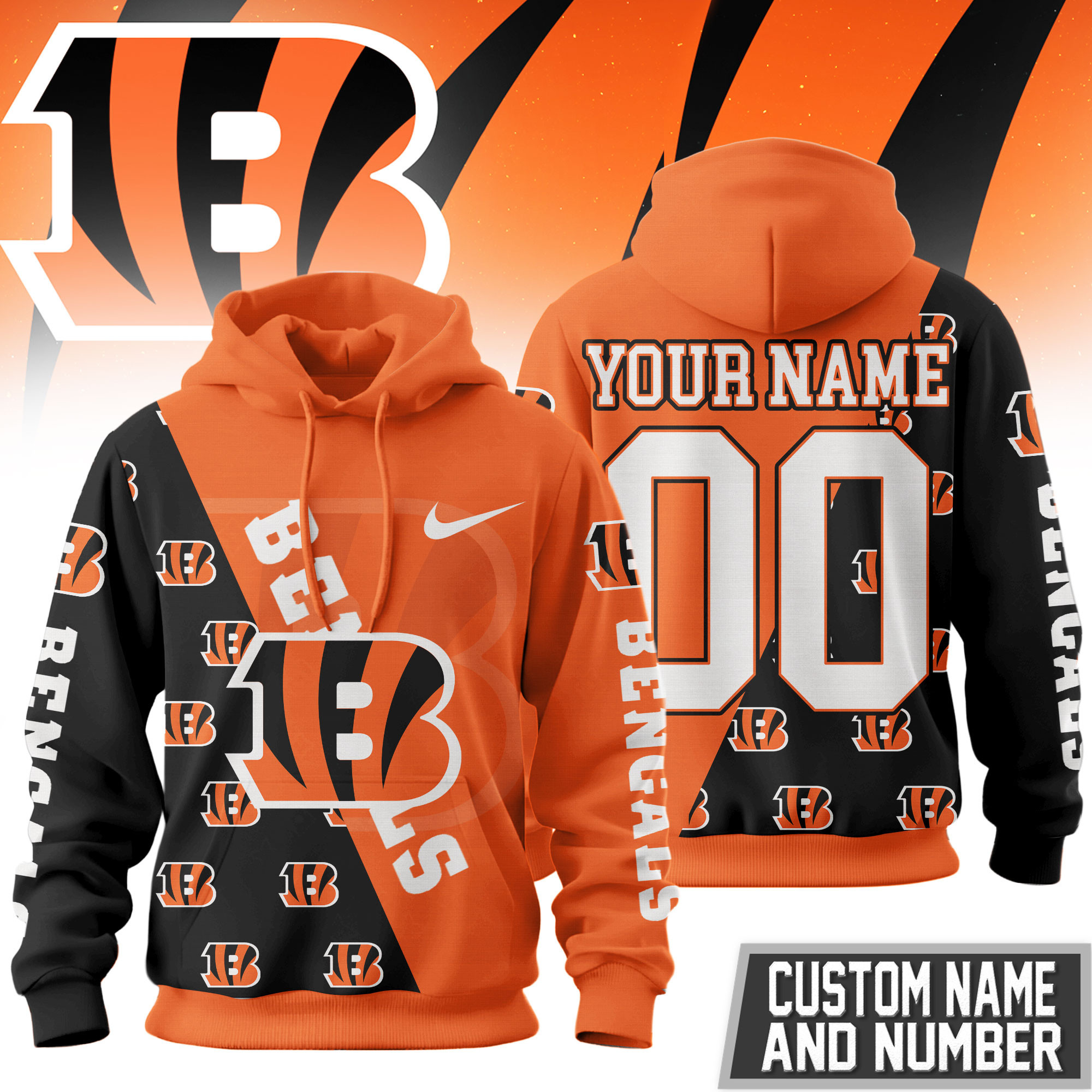 Cincinnati Bengals | Premium NFL True Fan Spirit Custom Football Hoodie