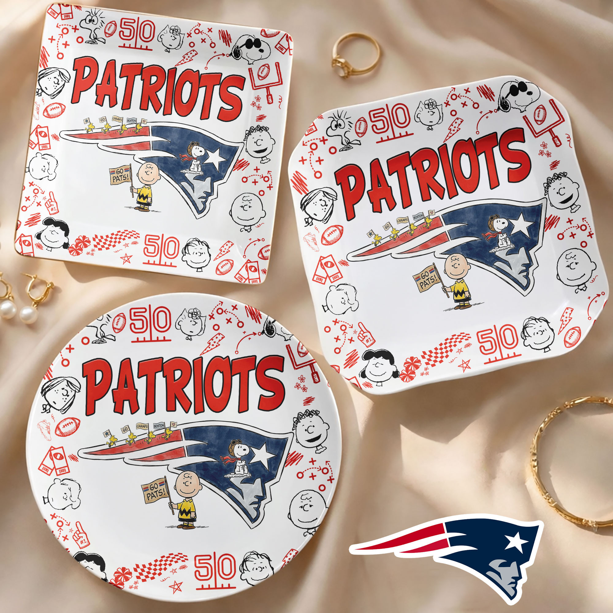 New England Patriots | Premium NFL Snoopy Jewelry Dish HY