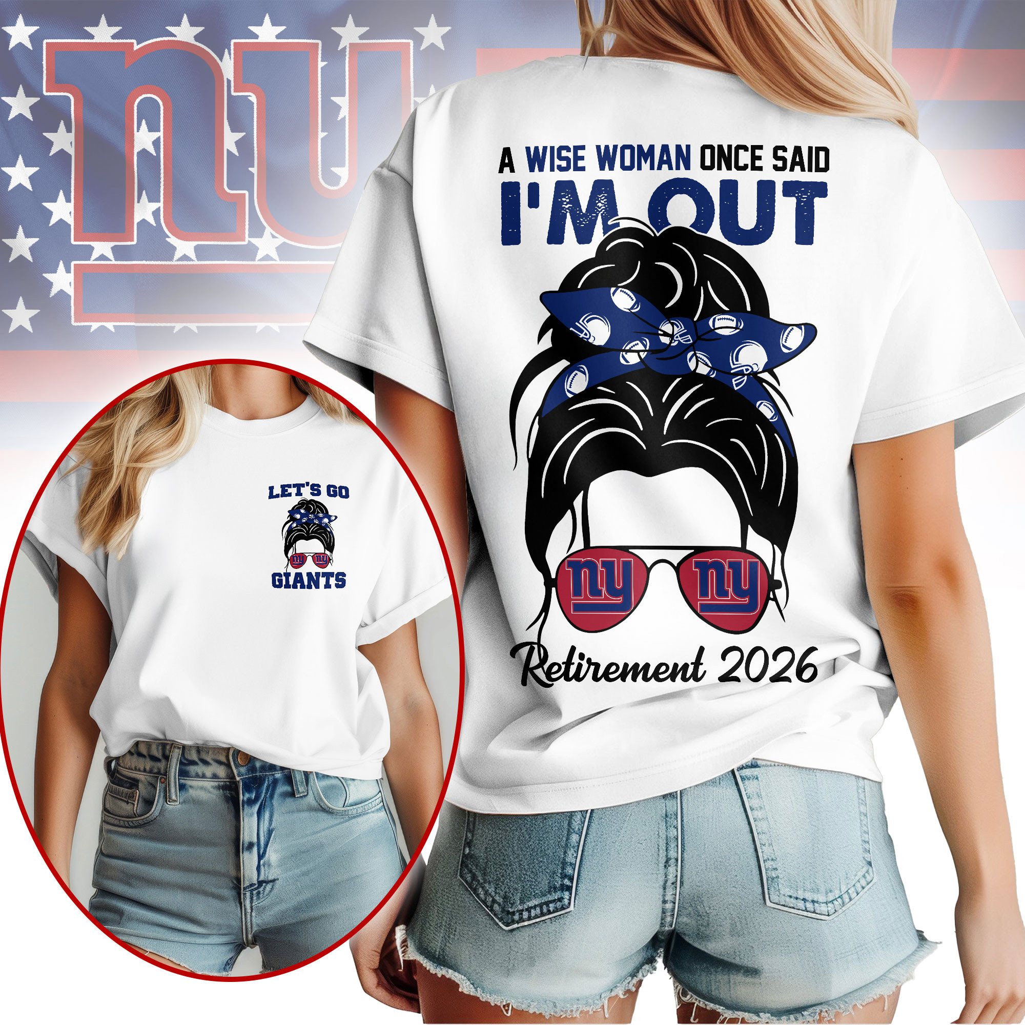 New York Giants | Premium NFL Retirement 2026 Spirit 3D T-Shirt NTH1