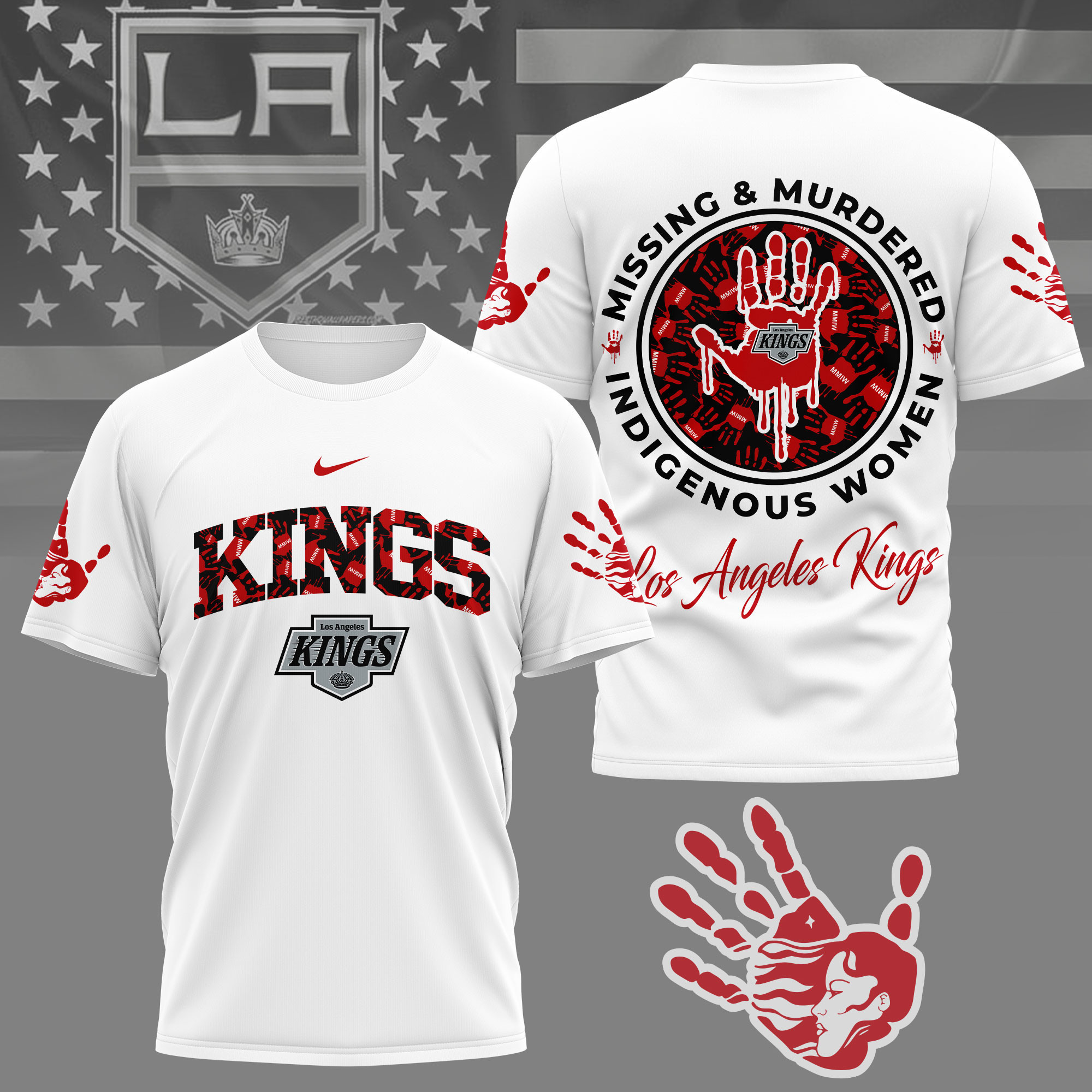 Los Angeles Kings | Premium NHL MMIW Awareness 3D Shirt NY