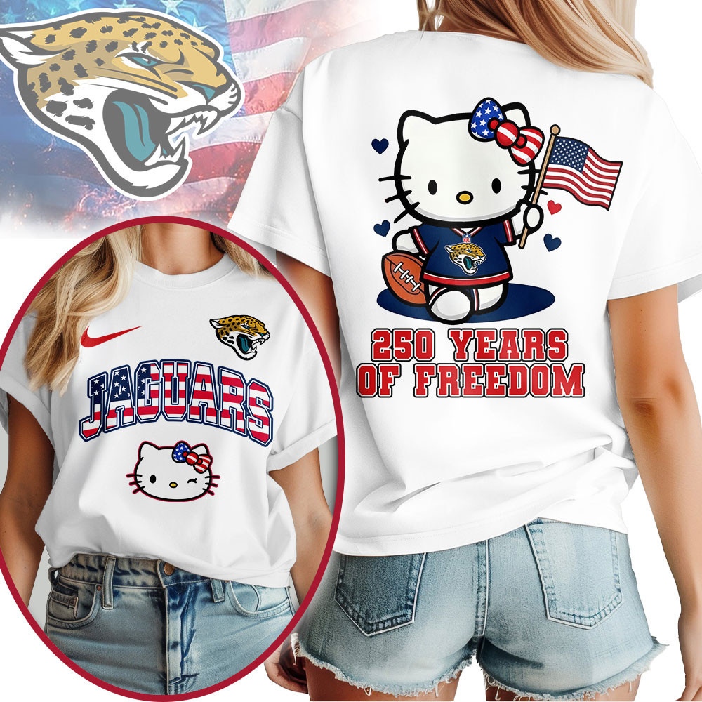 Jacksonville Jaguars | Premium NFL Hello Kitty Celebrates 250th Anniversary Women Shirt NP