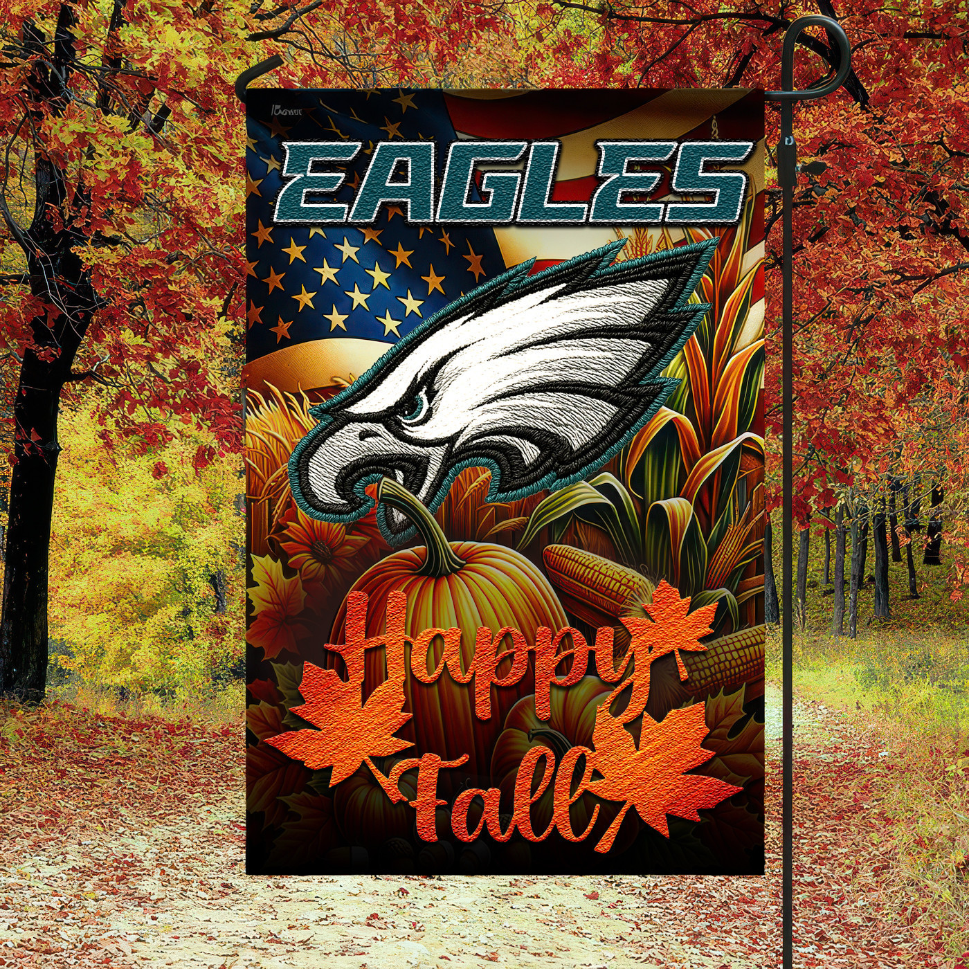 Philadelphia Eagles | Premium NFL Happy Fall Flag TD