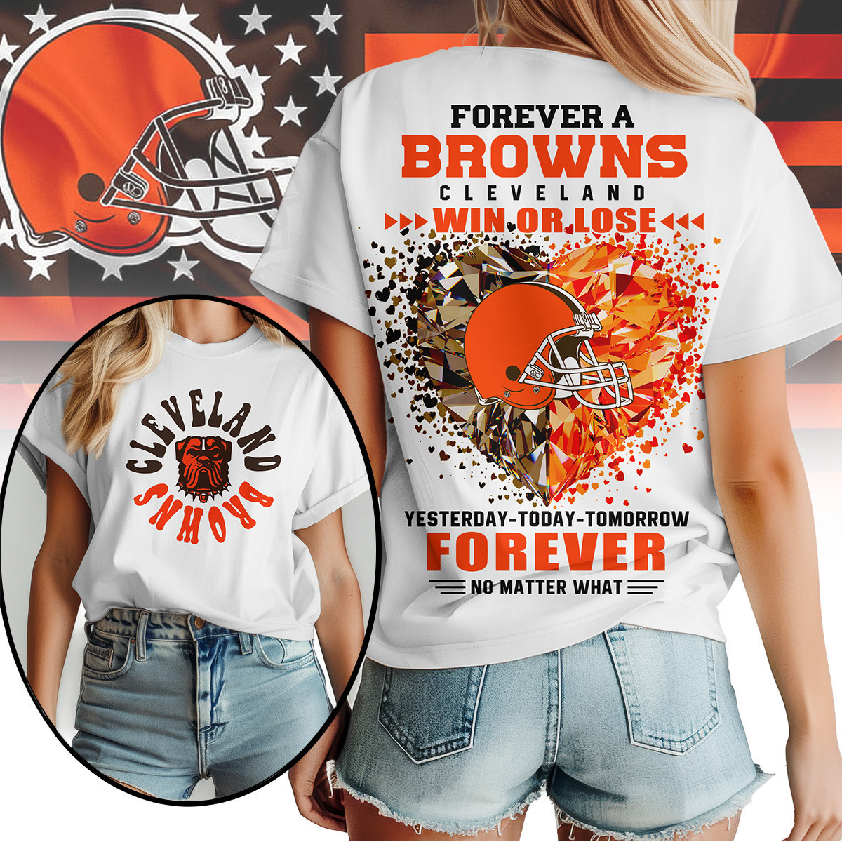 Cleveland Browns | Premium NFL Win or Lose Always Loyal Women's Shirt NY