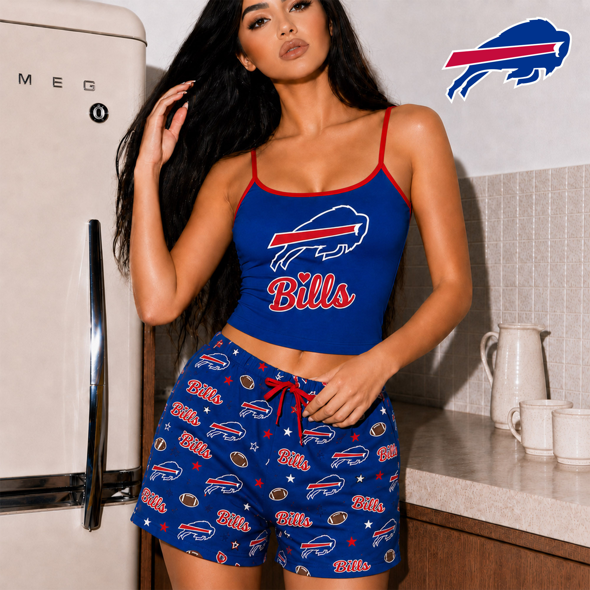 Buffalo Bills | Premium NFL Shorts & Camisole Sleepwear Set NY