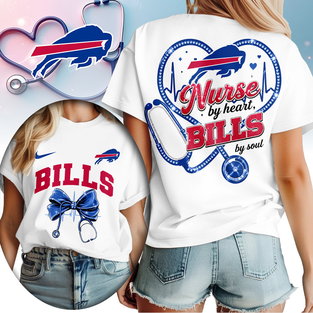 Buffalo Bills | Premium NFL Nurse By Heart Women Shirt TD