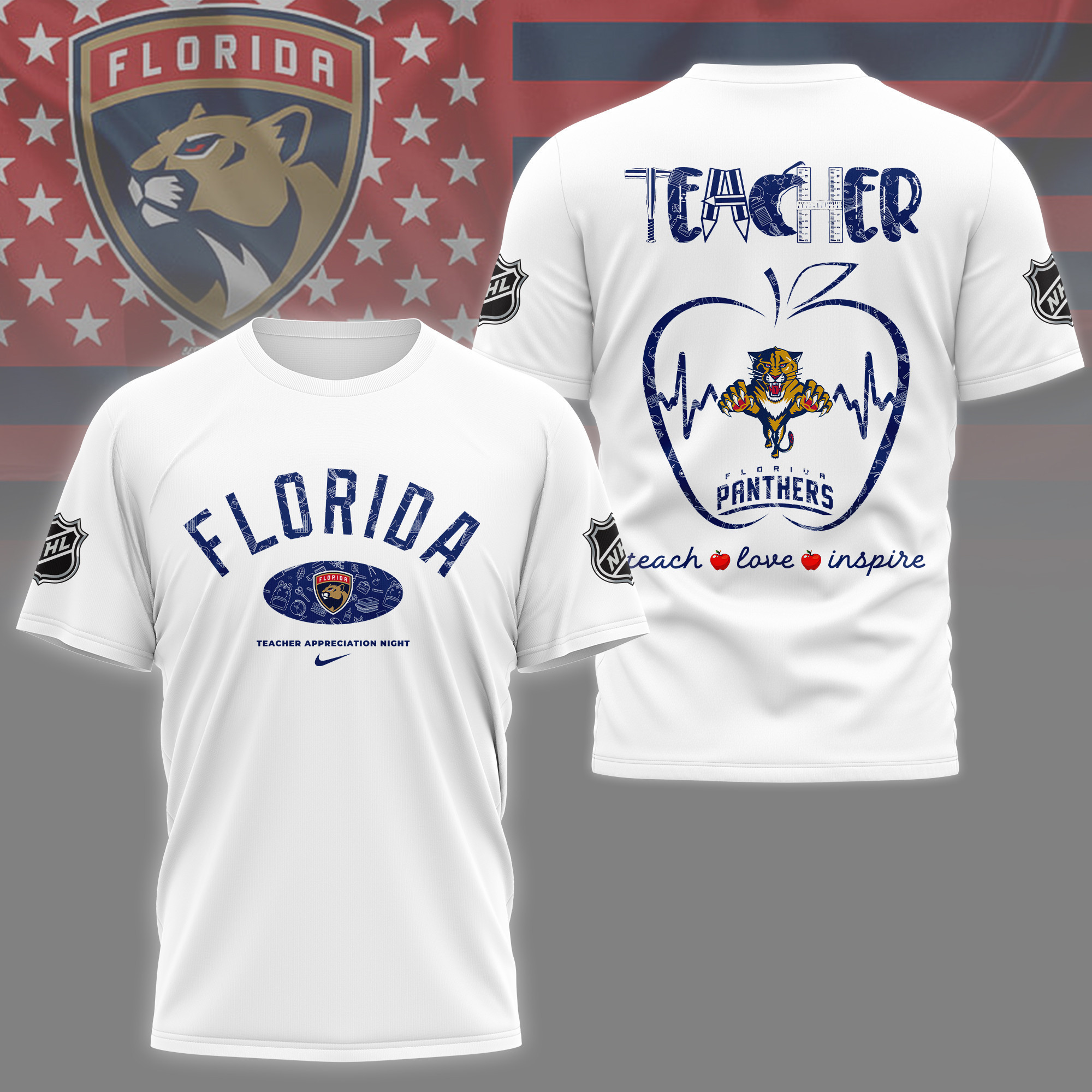 Florida Panthers | Premium NHL Teacher Appreciation Day 3D Shirt NY