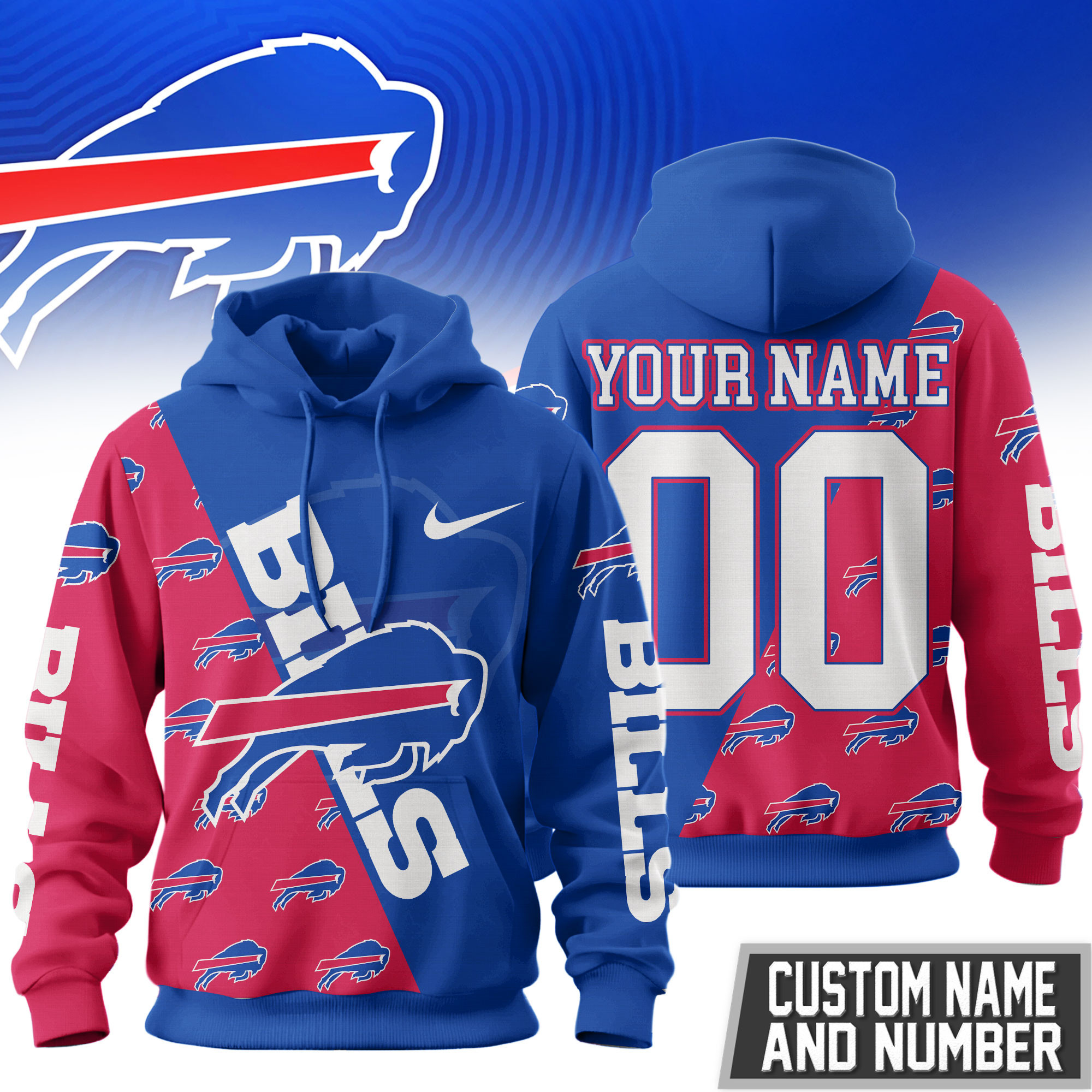 Buffalo Bills | Premium NFL True Fan Spirit Custom Football Hoodie