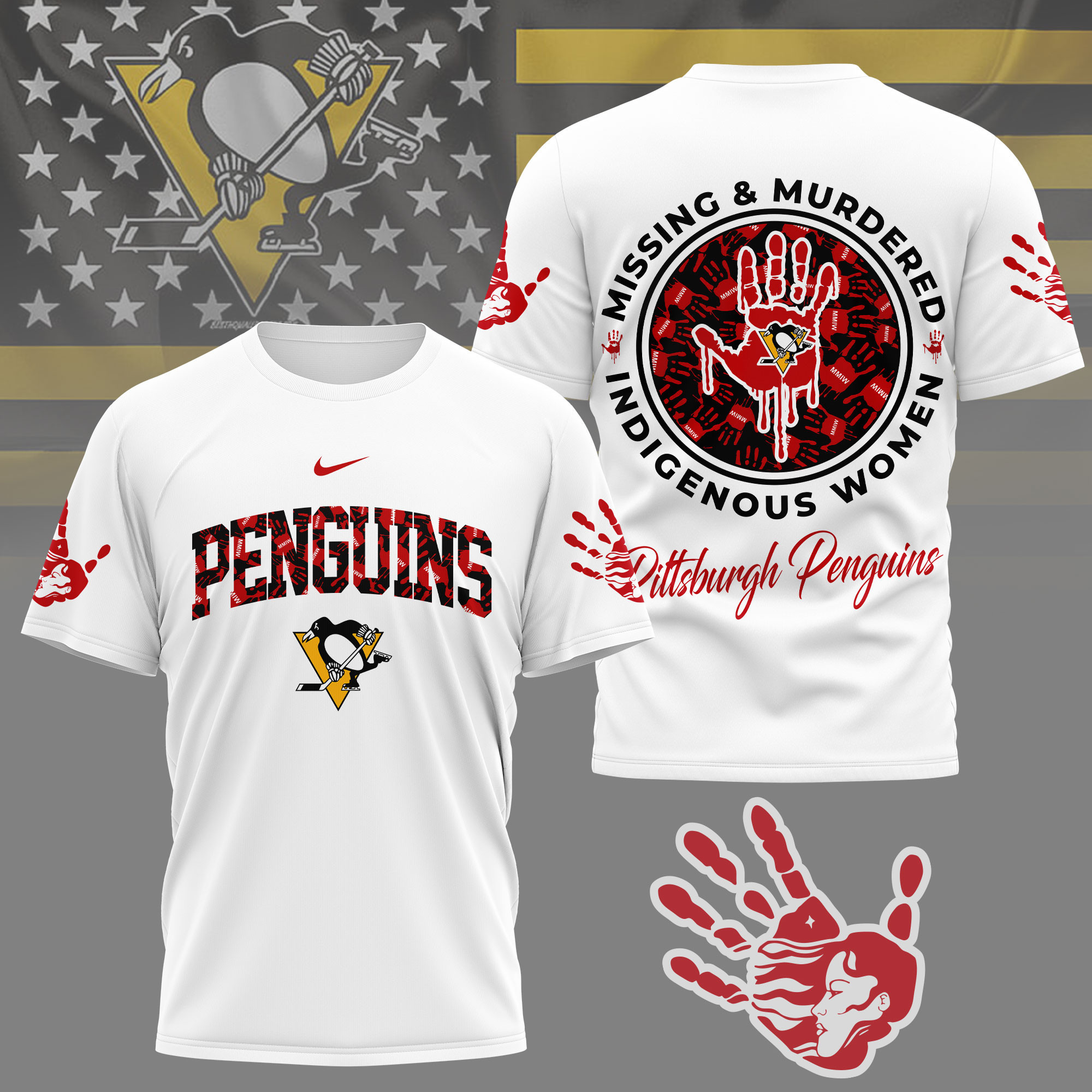 Pittsburgh Penguins | Premium NHL MMIW Awareness 3D Shirt NY